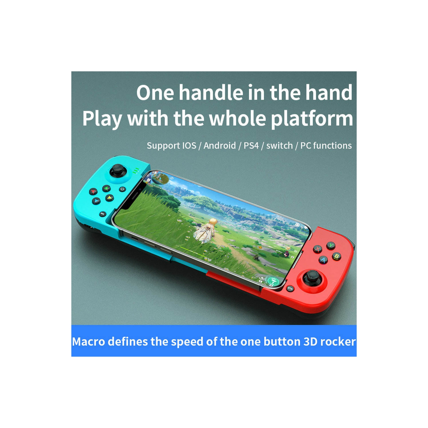 Nouvelle manette de jeu mobile, D3 Android iOS original god stretch de poulet Bluetooth mangeant artefact, tenue de roi de la pression, manette de