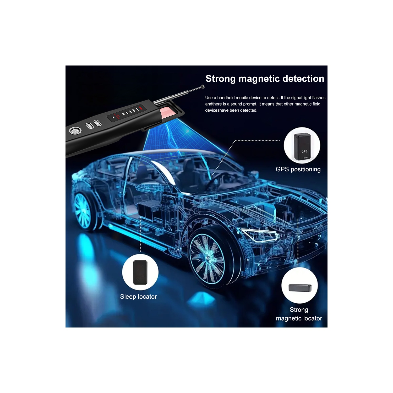 Détecteur sans fil à infrarouge réglable T011 Business Trip détecteur anti-suivi portatif détecteur de caméra anti-peep détecteur de caméra caché