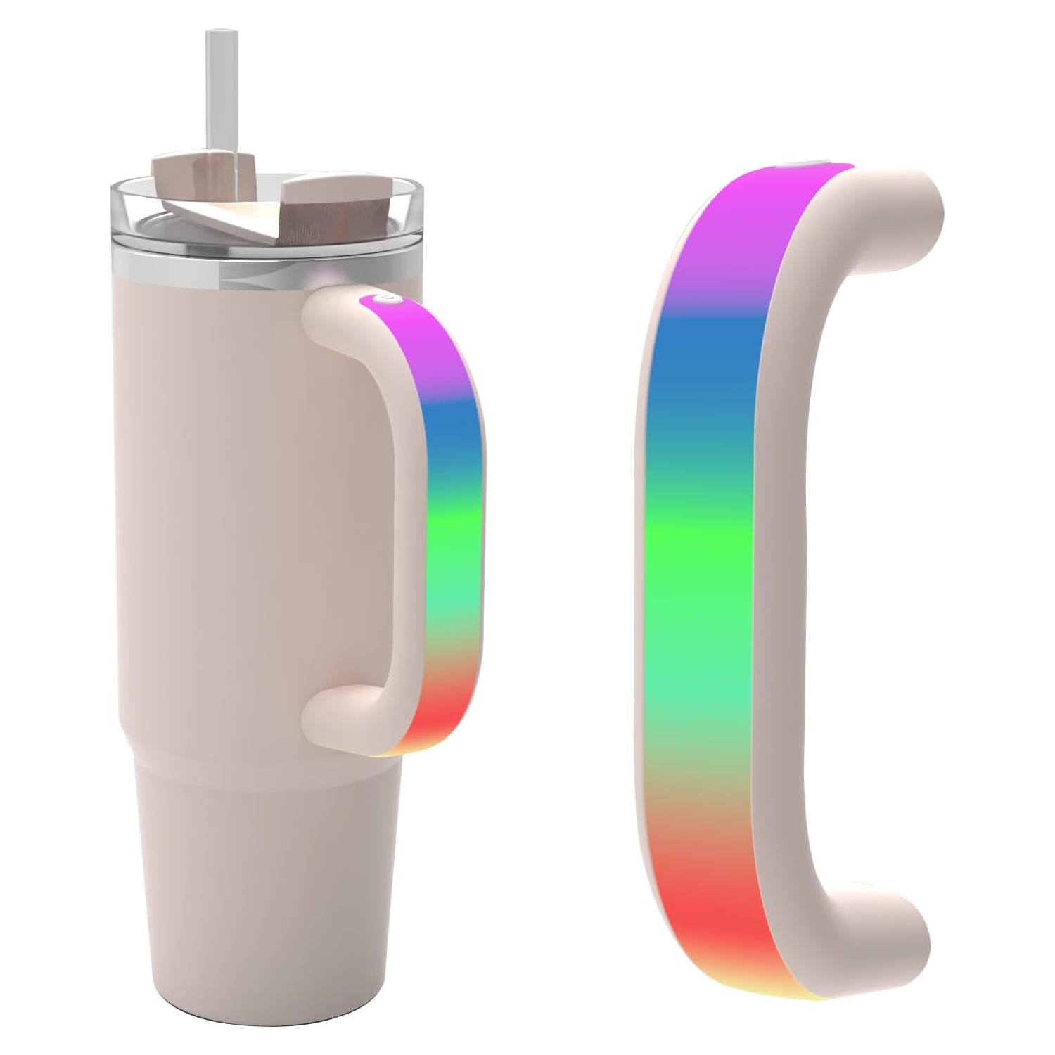 LED Light Up Handle Compatible with Stanley 40oz/30oz, Glow Tumbler Handle Suit for Stanley Accessories Use for Outdoor, Party, Home