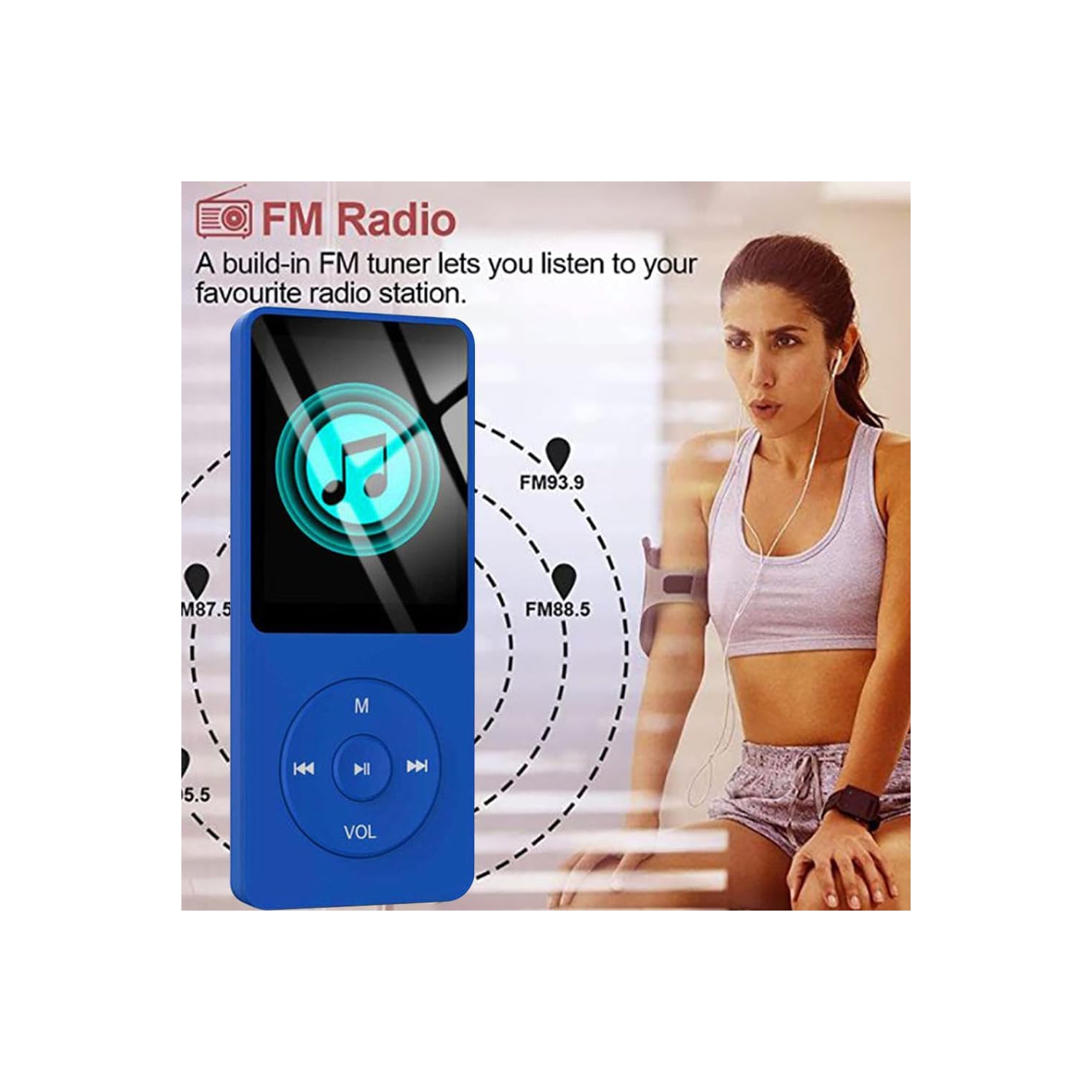 Lecteur 5,0 Mpx portatif |Lecteur audio numérique, lecteur multimédia portatif | Prend en charge les formats FLAC/APE et autres | 8 Go FM