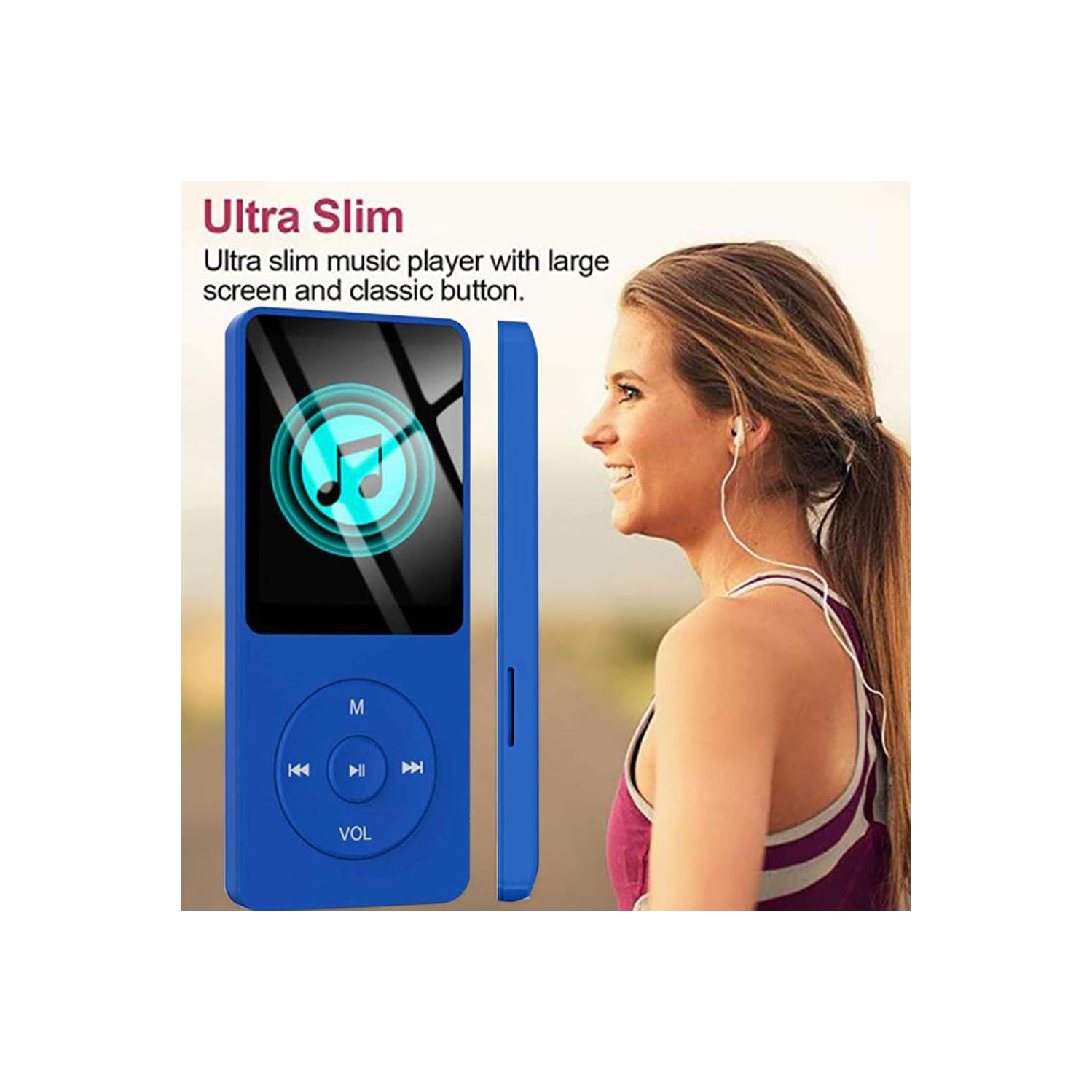 Lecteur 5,0 Mpx portatif |Lecteur audio numérique, lecteur multimédia portatif | Prend en charge les formats FLAC/APE et autres | 8 Go FM