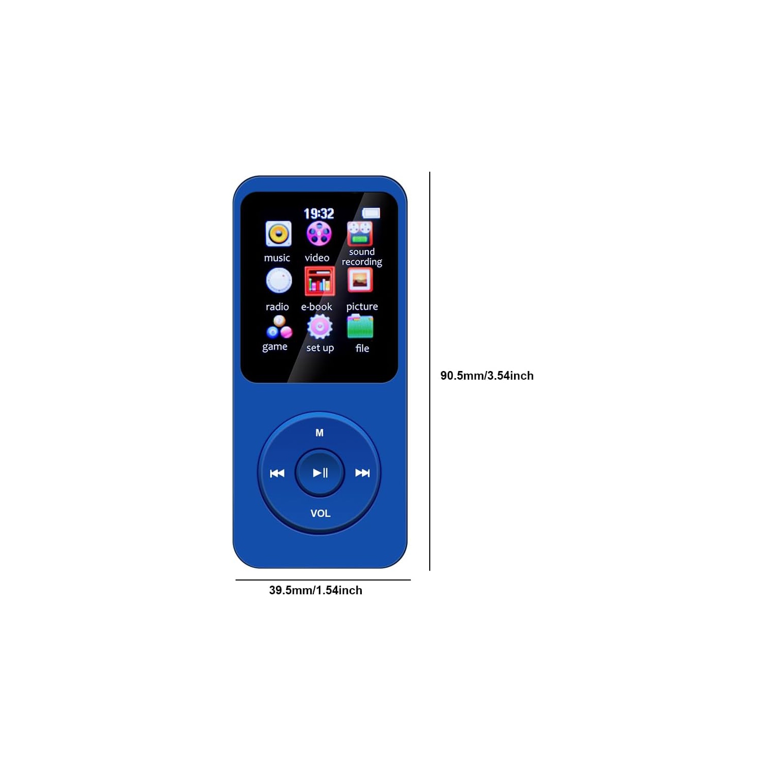 Lecteur 5,0 Mpx portatif |Lecteur audio numérique, lecteur multimédia portatif | Prend en charge les formats FLAC/APE et autres | 8 Go FM