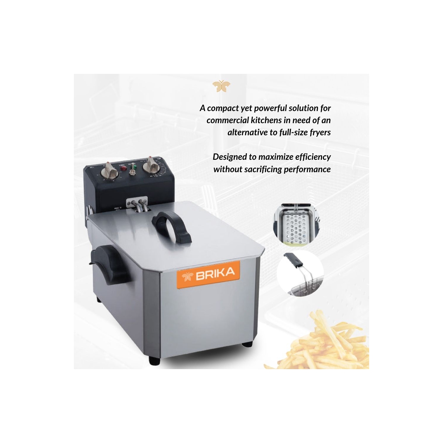 BRIKA BCEF-10 10lbs Countertop Electric Fryer