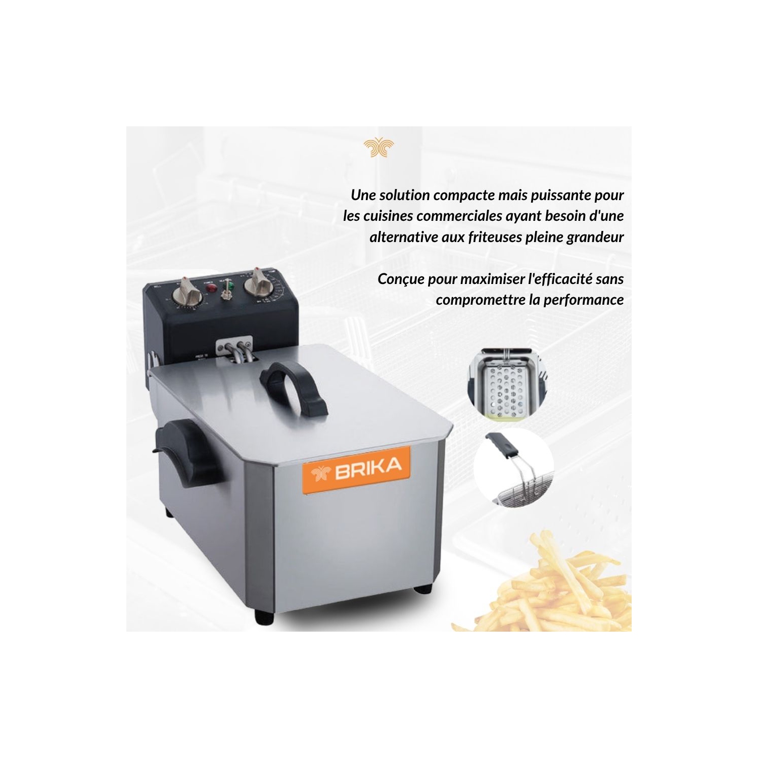 BRIKA BCEF-10 10lbs Countertop Electric Fryer