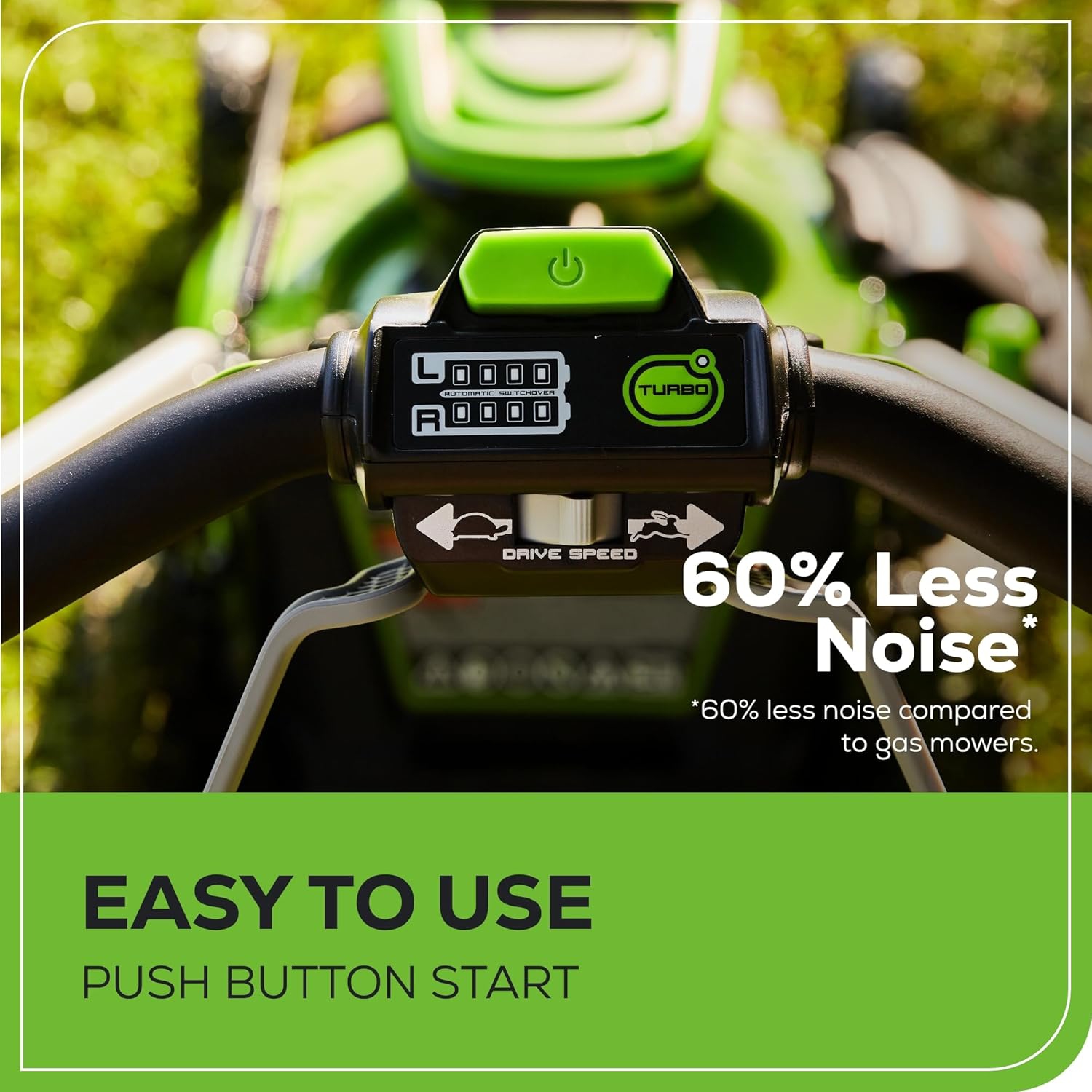 Tondeuse à gazon sans fil à propulsion automatique de 21 po 60 V de Greenworks, 2 piles 4,0 Ah et chargeur rapide à deux ports inclus