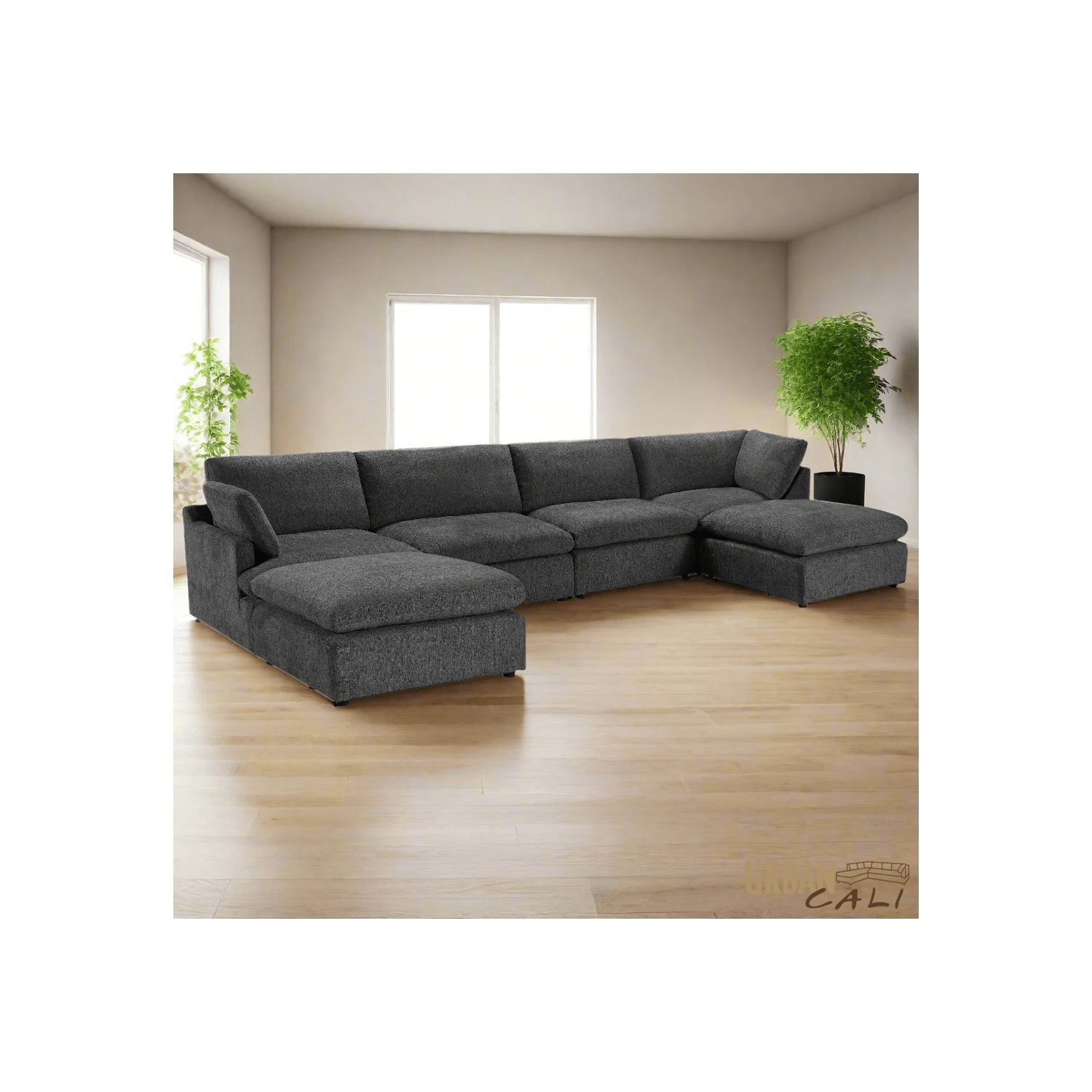 Urban Cali Long Beach Modular U-Shaped Sectional Sofa