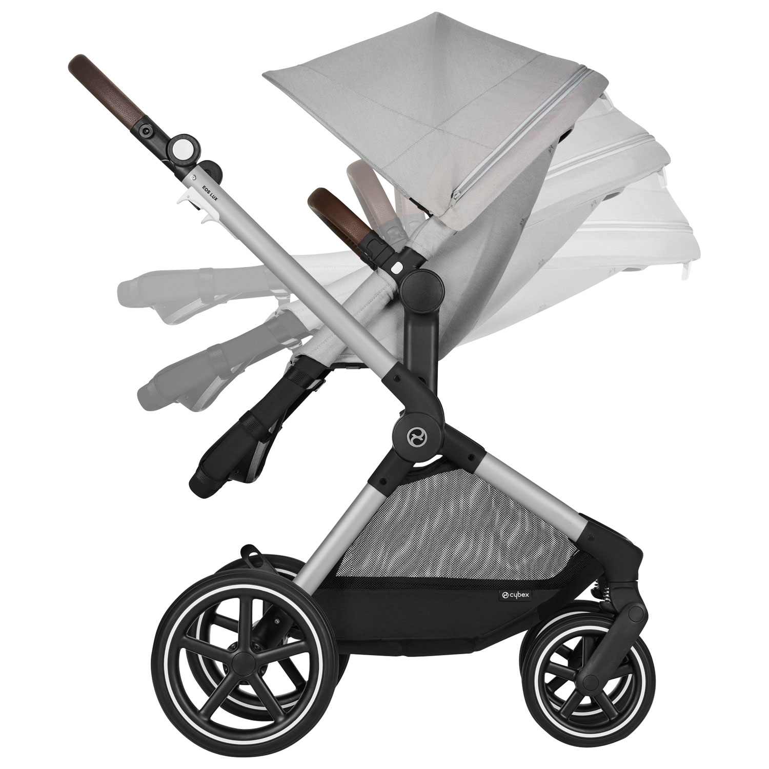 Cybex EOS Lux Convertible Stroller - Lava Grey/Silver Frame