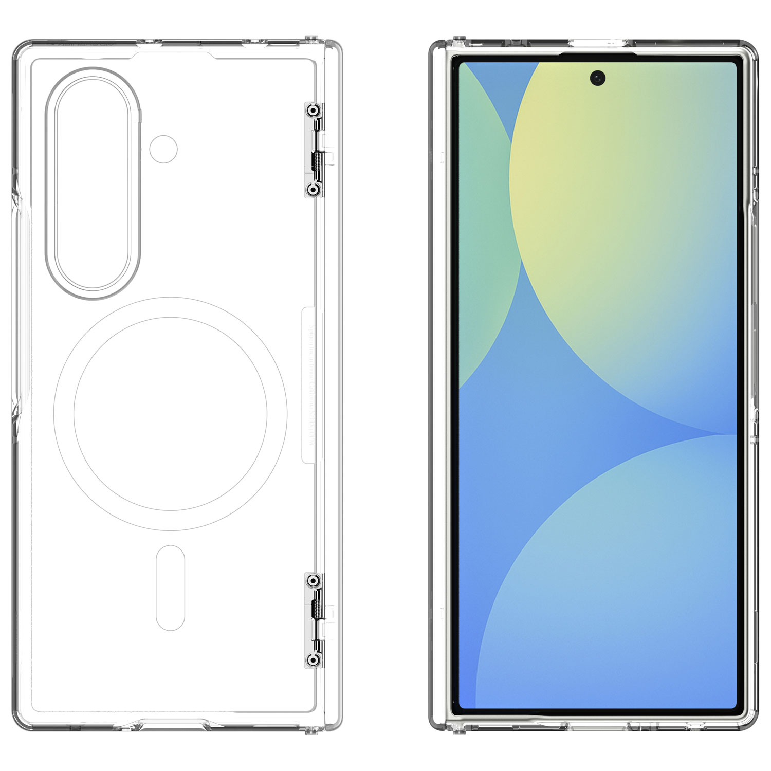 Spigen Crystal Hybrid Pro Fitted Hard Shell Case for Galaxy Z Fold 7 - Clear