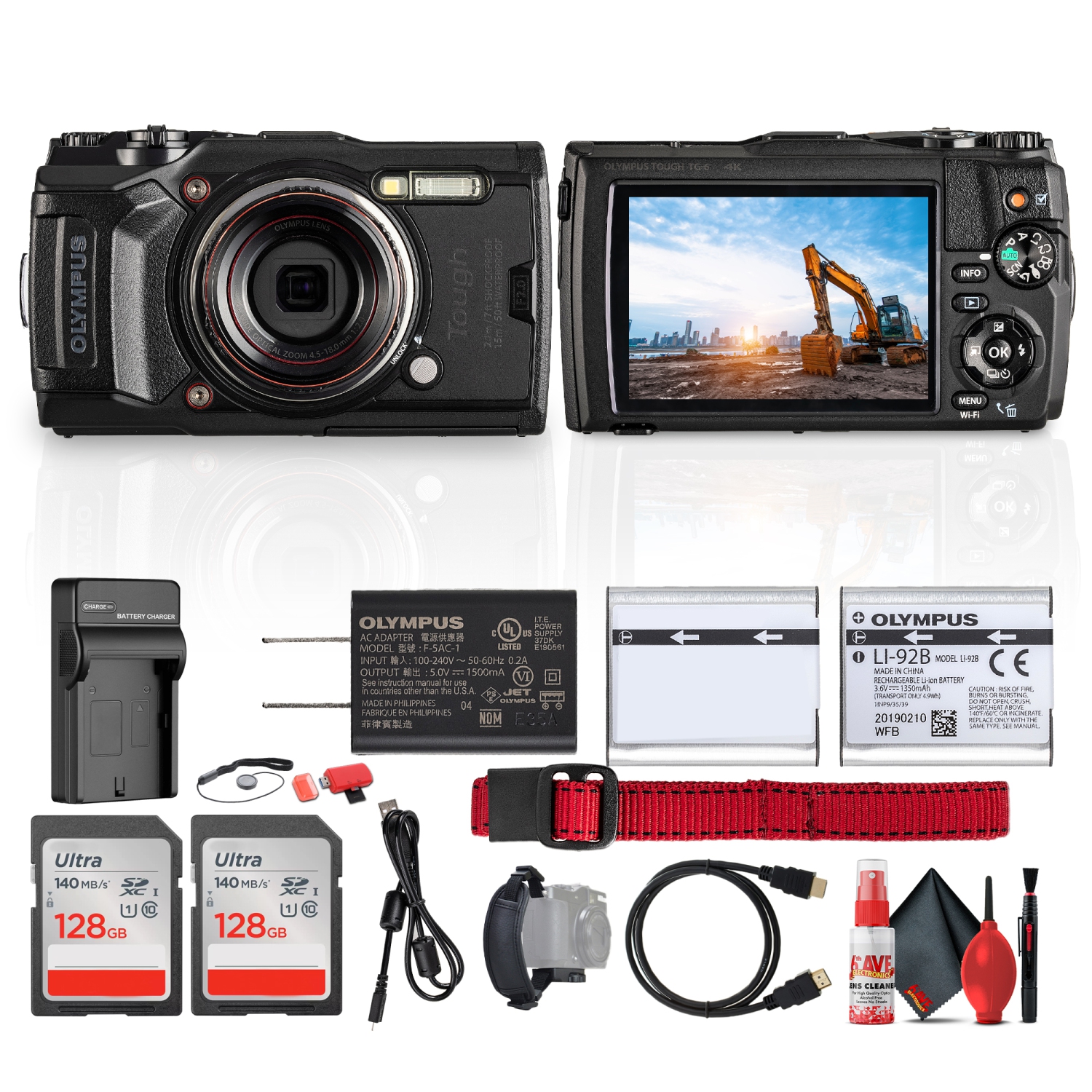 Ensemble appareil photo numérique Tough TG-6 d'Olympus