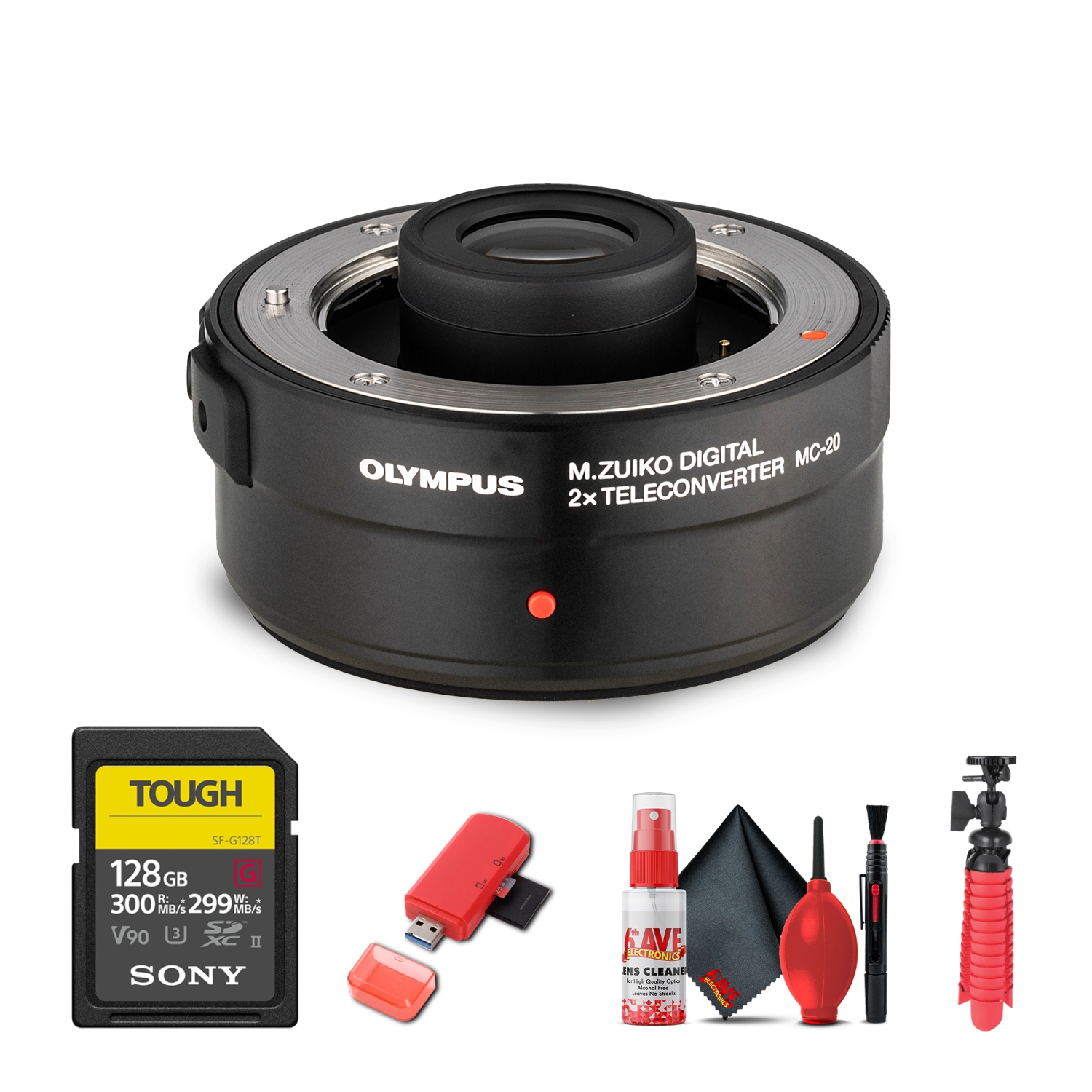 Ensemble avec convertisseur de téléobjectif numérique 2x MC-20&nbsp;M.Zuiko d'Olympus