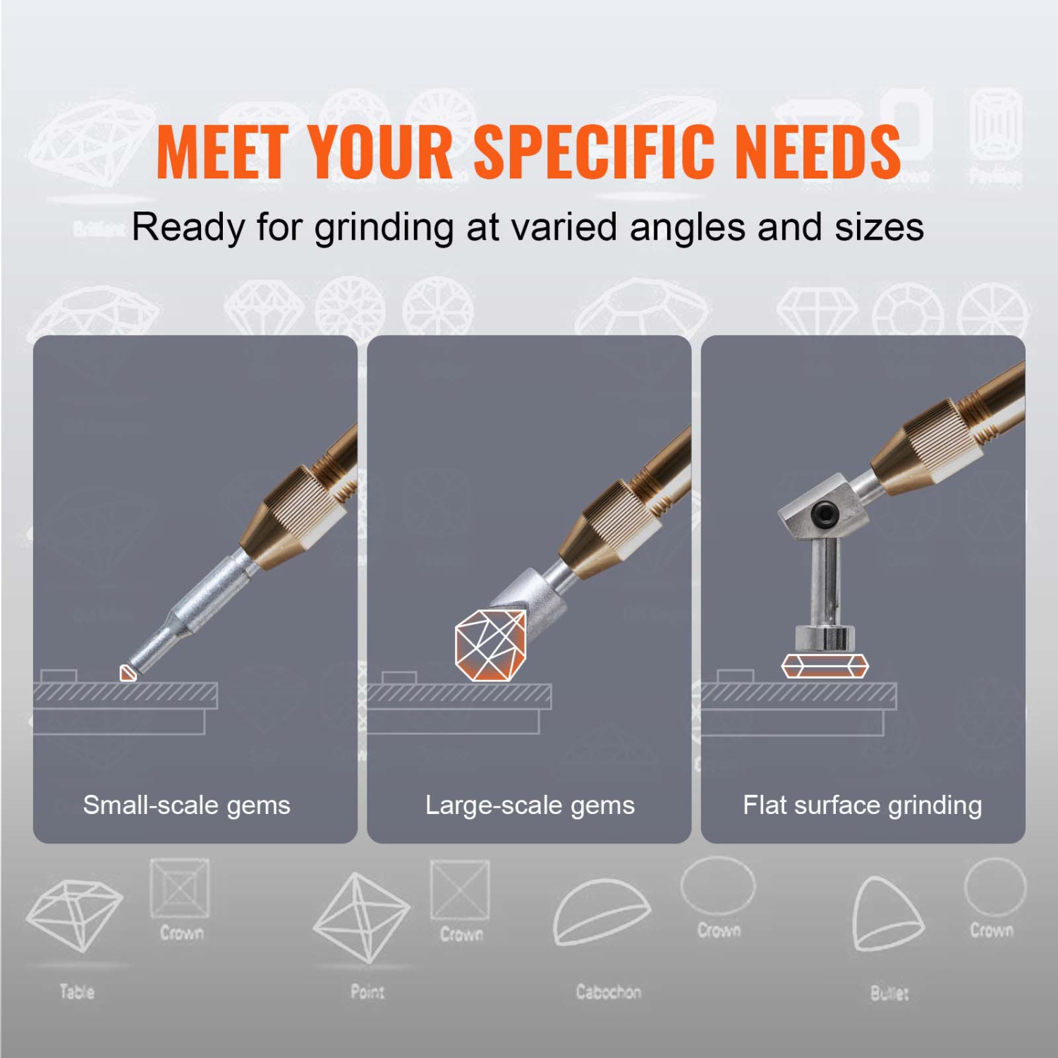 VEVOR 180W Gem Faceting Machine, Jade Grinding Polishing Machine 0-2980RPM Rotating Speed, Rock Jewel Angle Polisher with Precise Manipulator & Scale