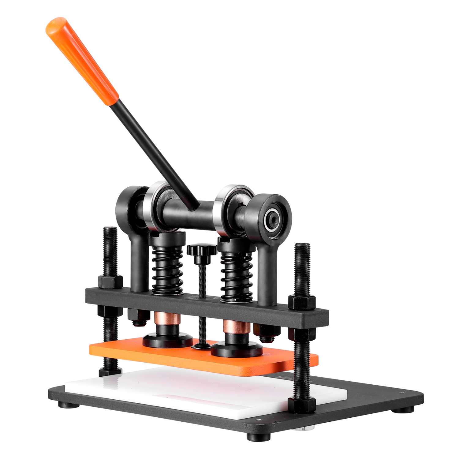 VEVOR 11 x 5.5 in Embossing Plate Manual Die Cutter, Leather Cutting Machine, 0.47 in Pressure Stroke Dual Guide Shafts Die Cut Machine, Embossing