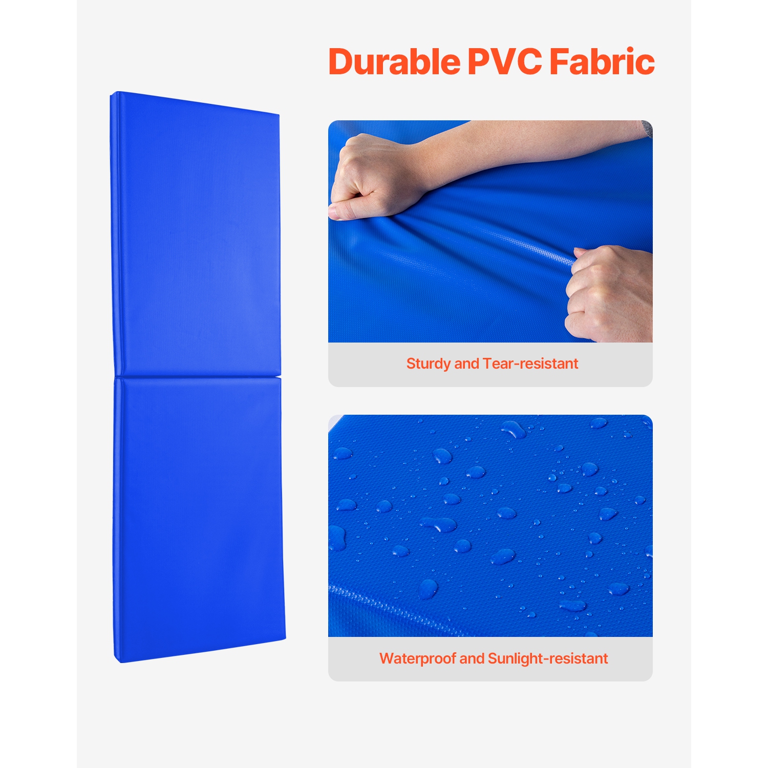 VEVOR 71 x 24 x 2 inch Tear-Resistant Wall Mat,Removable 2" Thick Foam High Density Basketball Court Wall-Mounted Padding,Durable Waterproof
