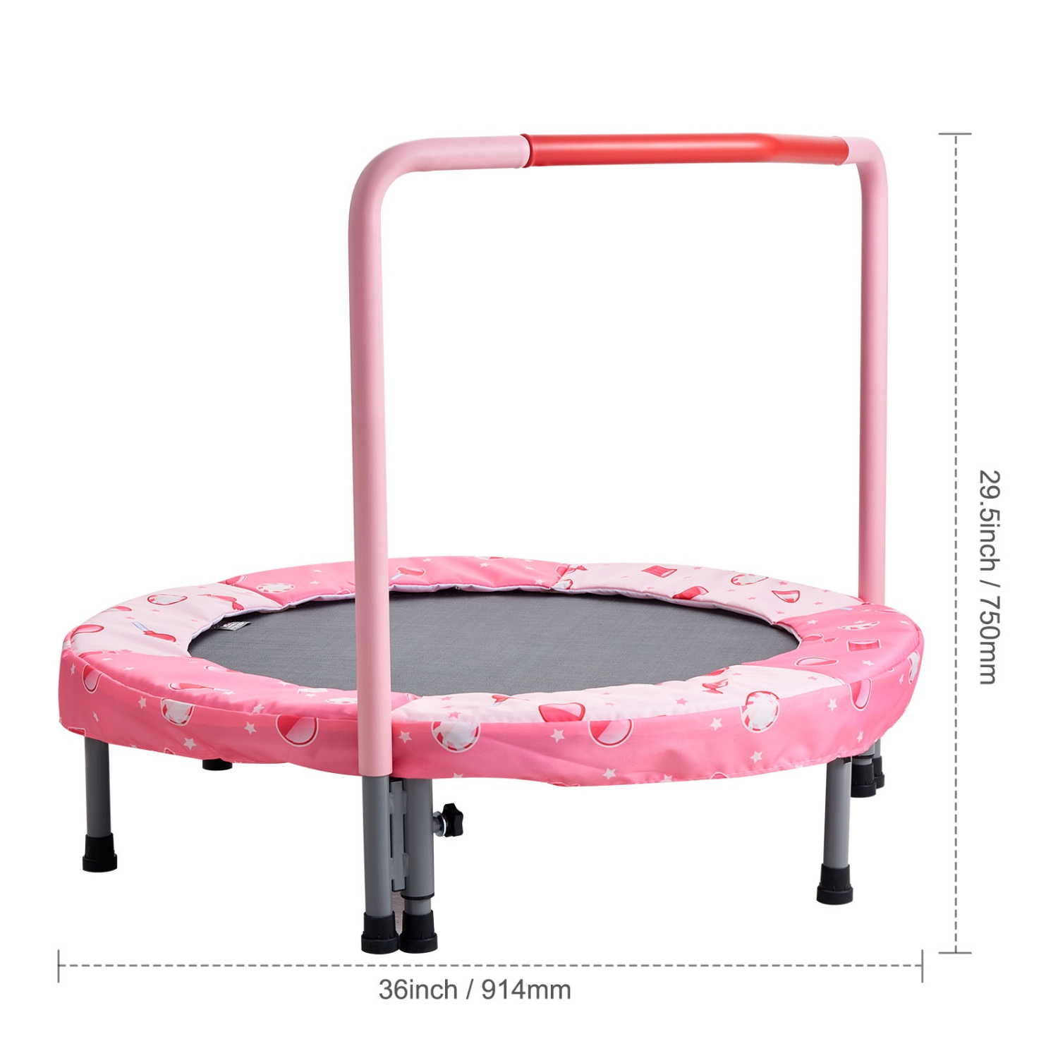VEVOR 36" Kids Trampoline,3FT Indoor Outdoor Trampoline,Mini Trampoline with Handle,Rebounder Trampoline for Toddlers, Birthday Gift for 3+ Years