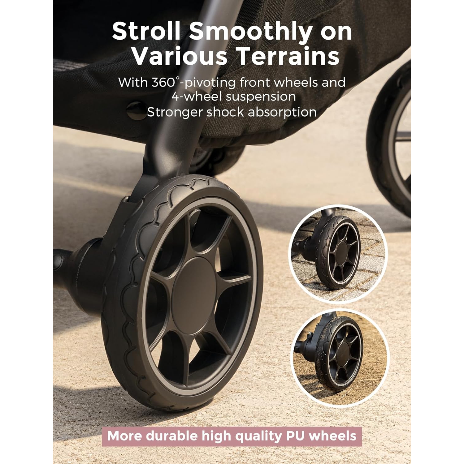 Momcozy ClickGo Lightweight Stroller, Compact Travel Stroller for Airplane with One-Click Fold, Baby Stroller and Toddler Stroller with Large Canopy