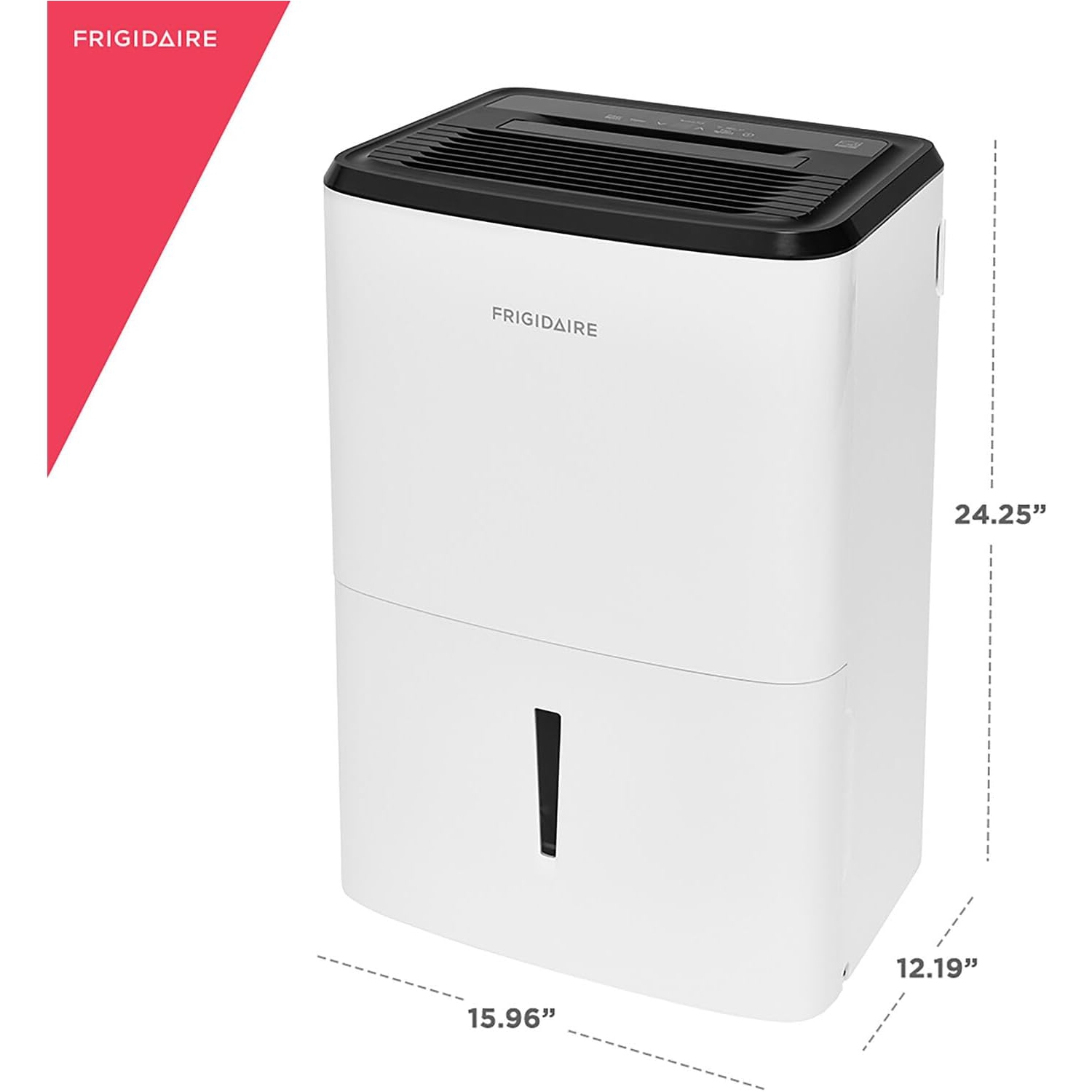 FRIGIDAIRE – Déshumidificateur Energy Star de 50 chopines avec contrôle de l'humidité sans effort, blanc