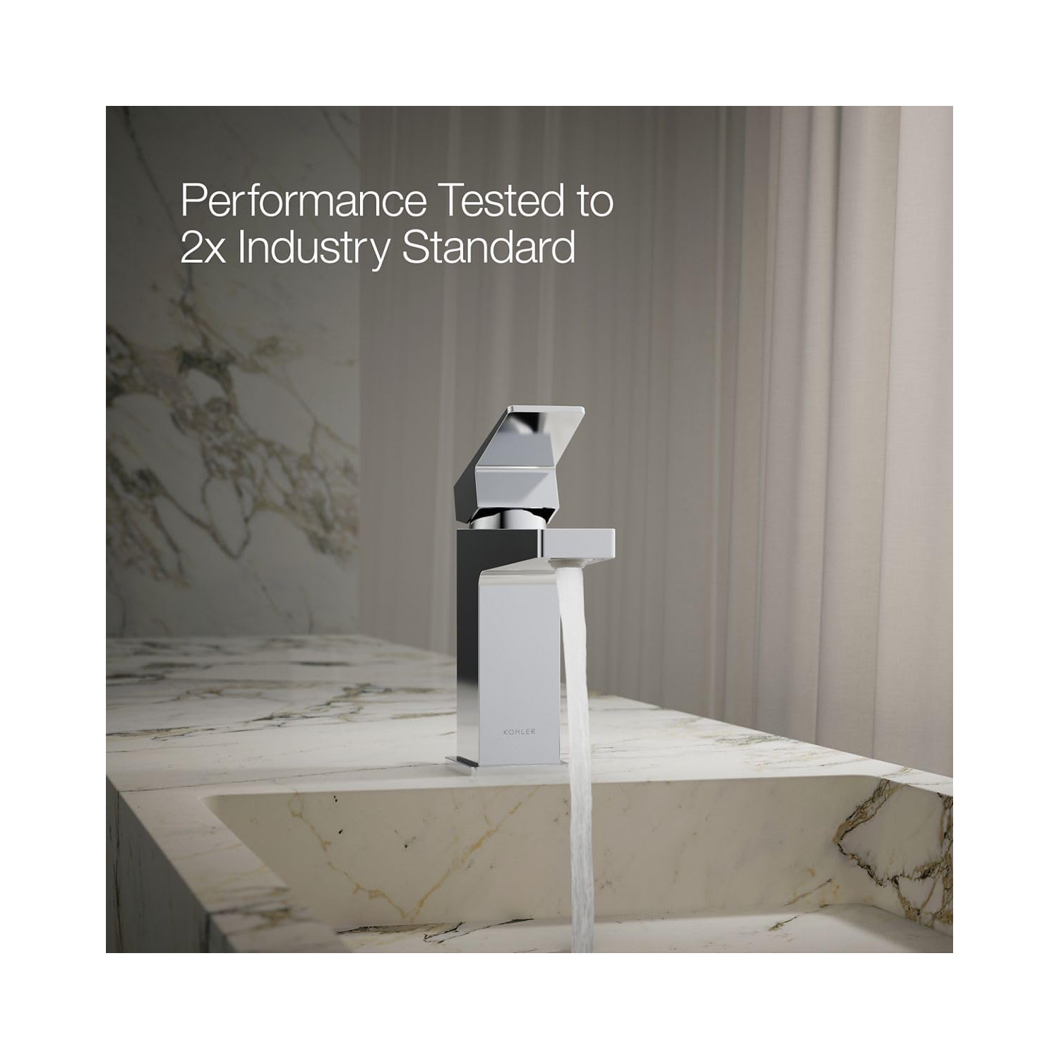 KOHLER K-99760-4-CP Honesty Single Control Lavatory Faucet, Polished Chrome