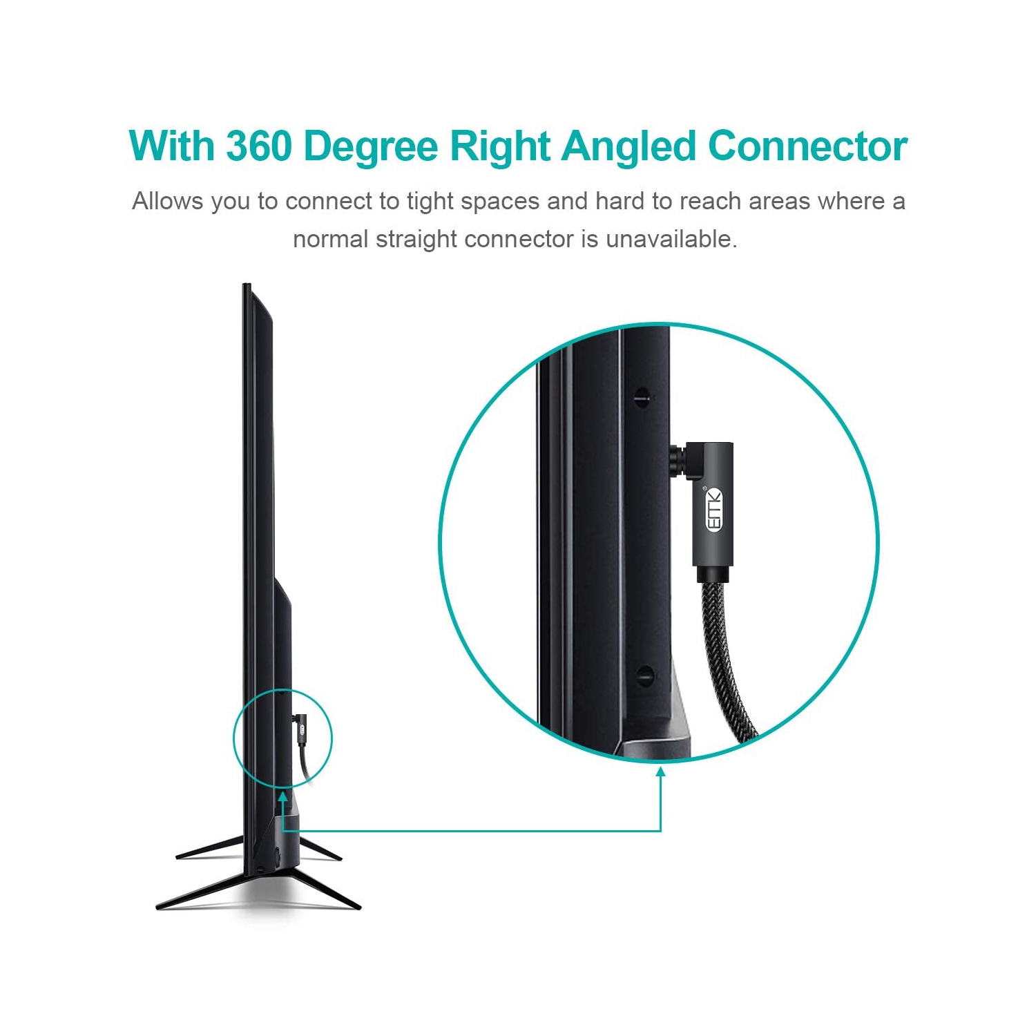 Câble optique à 90 degrés avec fiche rotative libre à 360 degrés Câble à fibre optique S/PDIF Toslink mâle à mâle pour cinéma maison, barre de son,