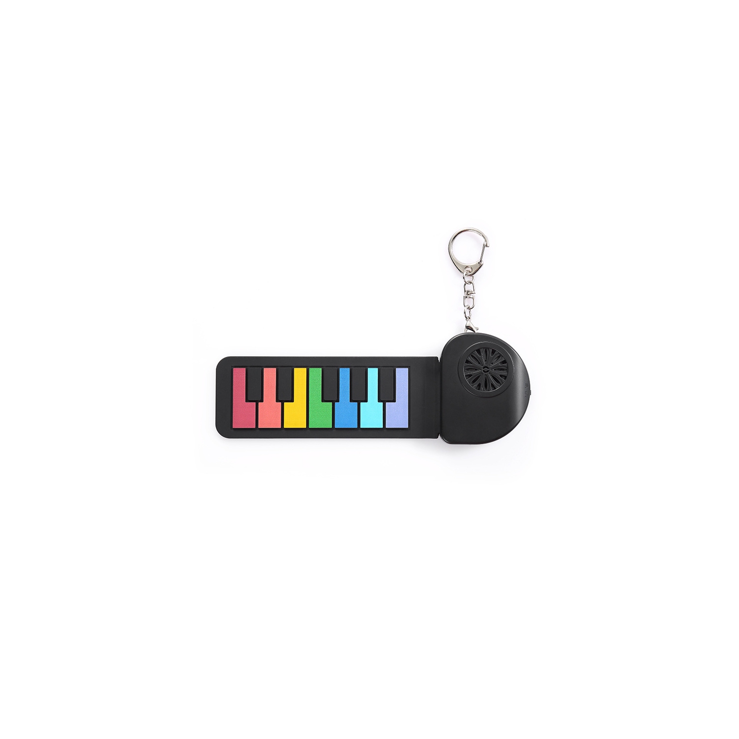 Mini guitare arc-en-ciel, instrument de pratique de bureau enroulé à la main, piano à percussion à main pliable en silicone
