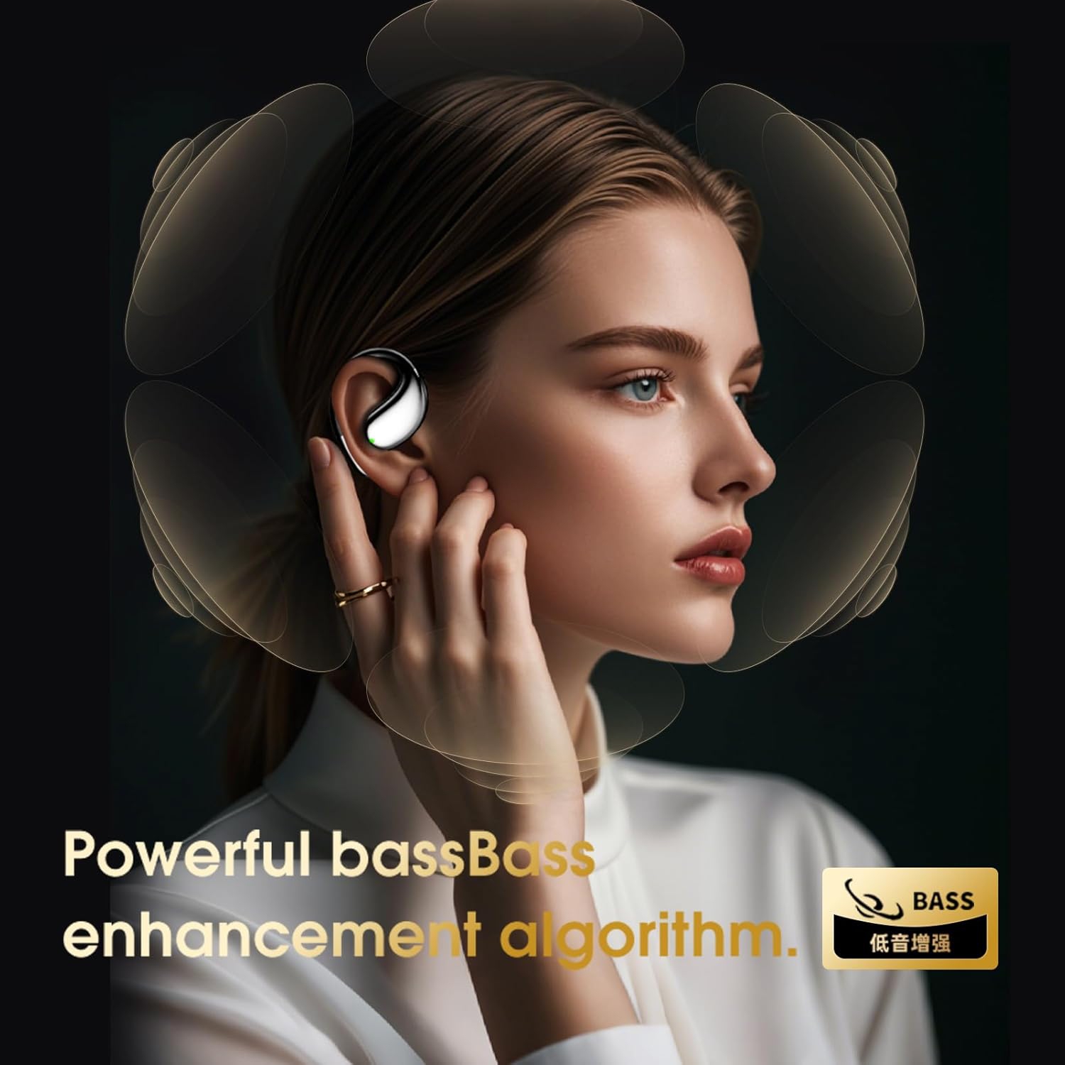 Nouveaux écouteurs Bluetooth, écouteurs sport sans fil de haute qualité avec crochets auriculaires, entraînement sportif étanche, écouteurs-boutons