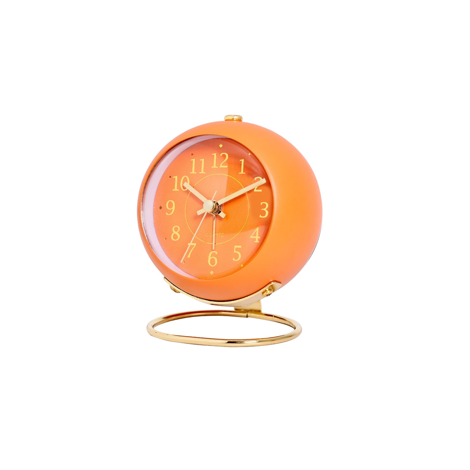 Nordic Creative – Réveil-matin électronique simple pour enfants NOUVEAU Horloge pointeur lumineux et silencieux sur le lit étudiant – orange givré –