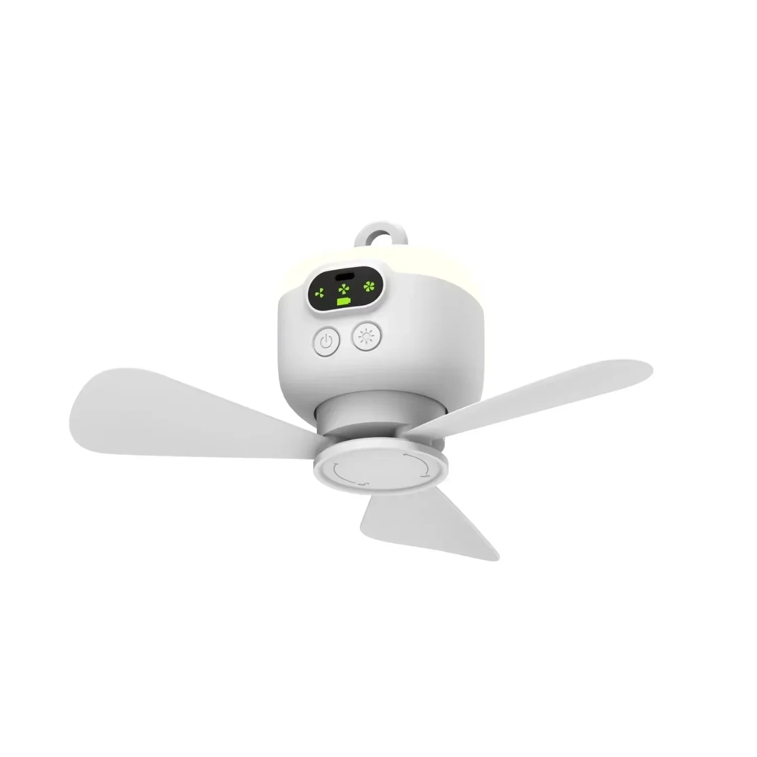 Petit ventilateur de plafond rechargeable par USB avec télécommande sans fil, ventilateur de camping extérieur avec veilleuse LED, portatif pour les