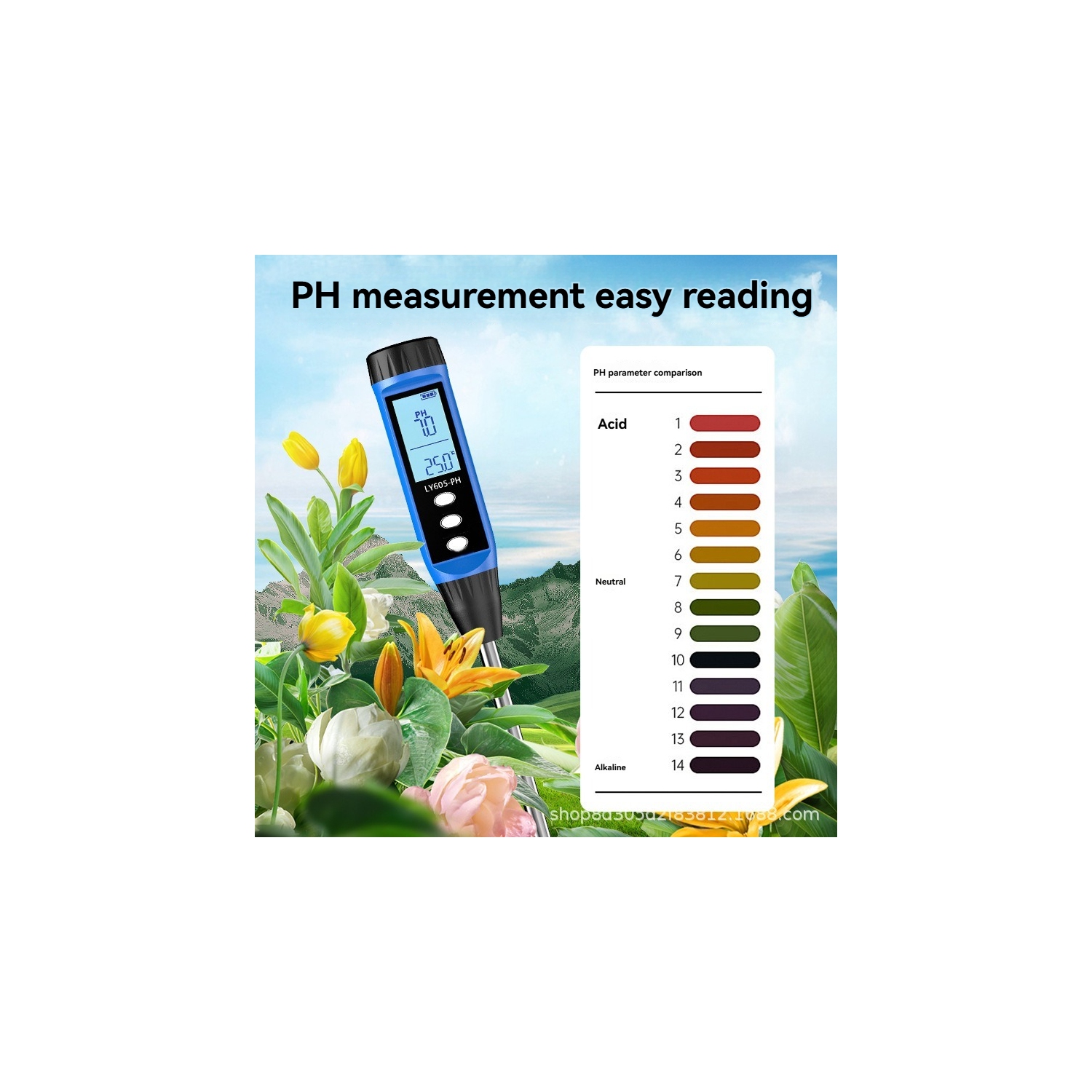 Détecteur de pH et de température du sol deux-en-un, engrais hydrosoluble de haute précision à détection rapide, plantation plus efficace