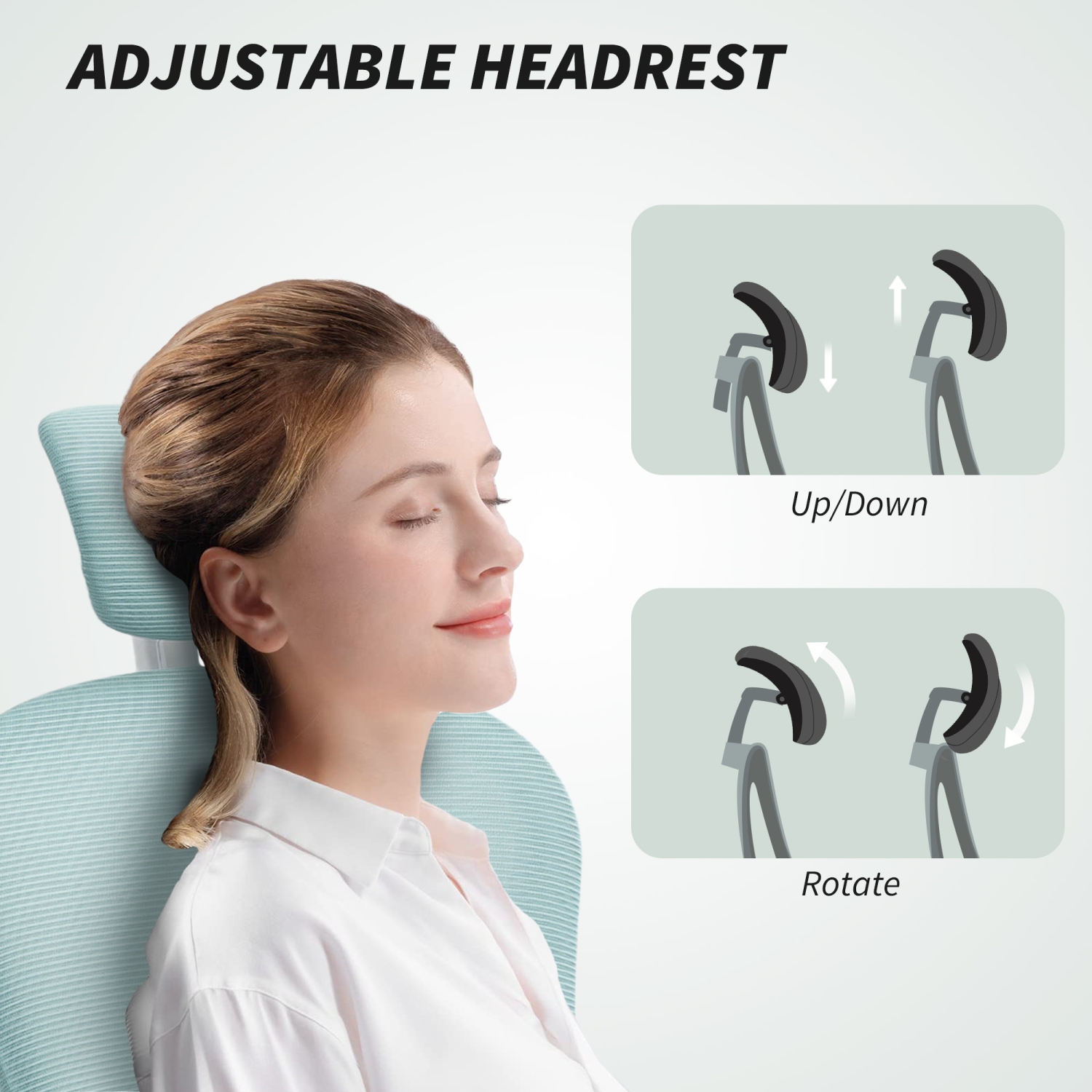 Vinsetto High Back Ergonomic Office Chair with Adjustable Headrest, Mesh Computer Desk Chair with Flip-up Armrest, 4D Lumbar Support, Rocking