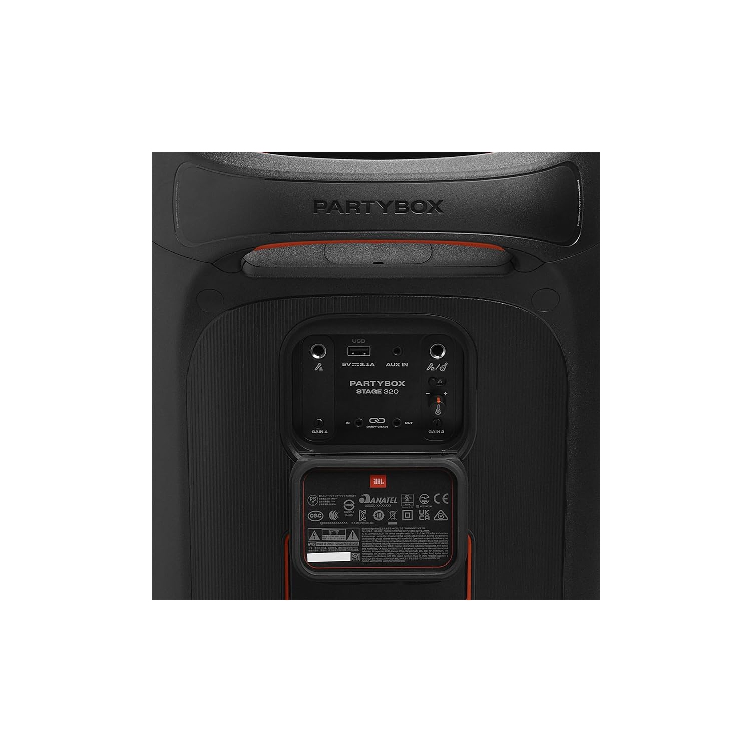 PartyBox Stage 320 de JBL - Haut-parleur de fête portatif + microphone sans fil PartyBox de JBL (2) - Ensemble