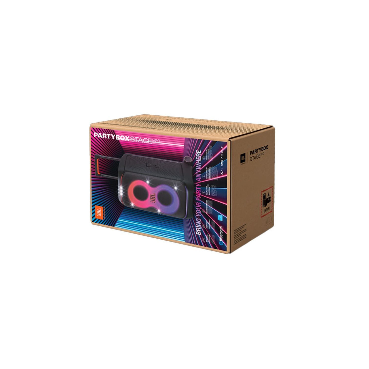 PartyBox Stage 320 de JBL - Haut-parleur de fête portatif + microphone sans fil PartyBox de JBL (2) - Ensemble