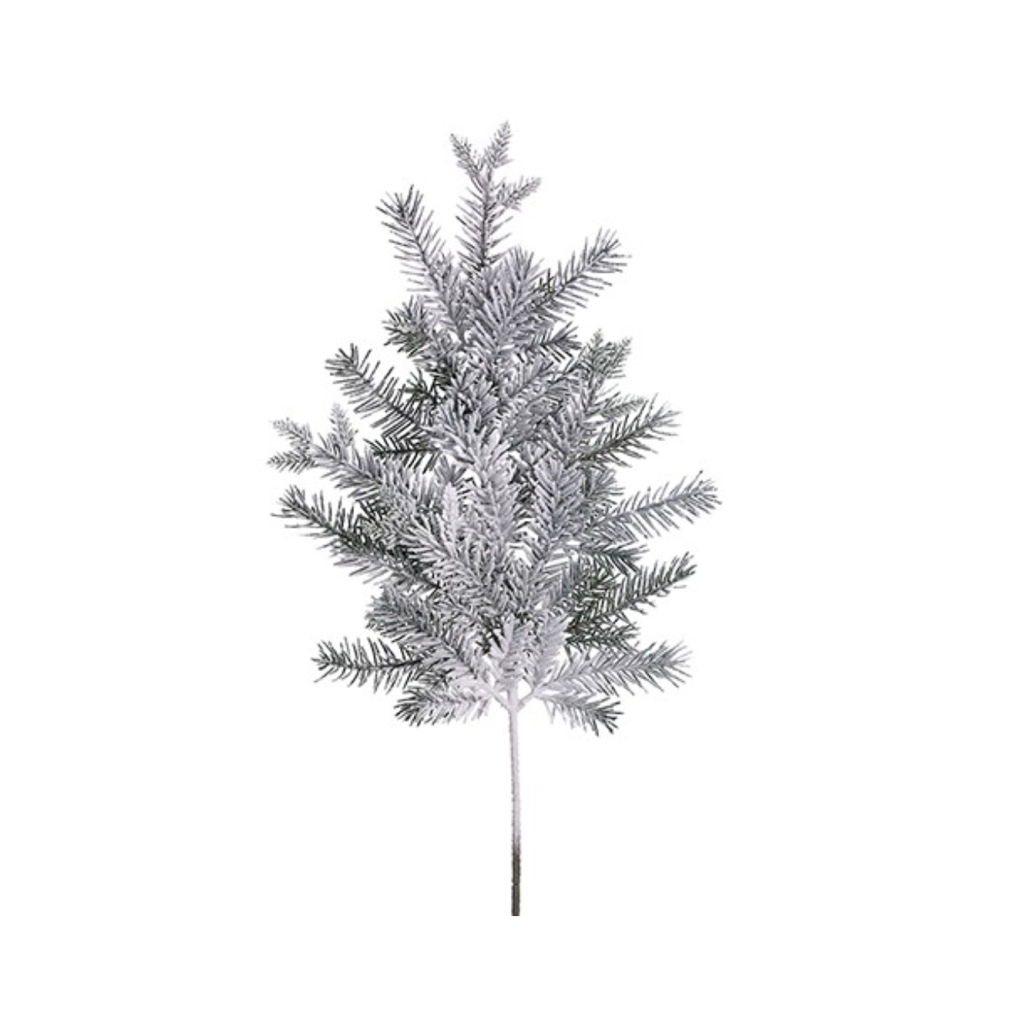 Flocked Snow Pine Artificial Floral Christmas Spray - 28" - White and Green