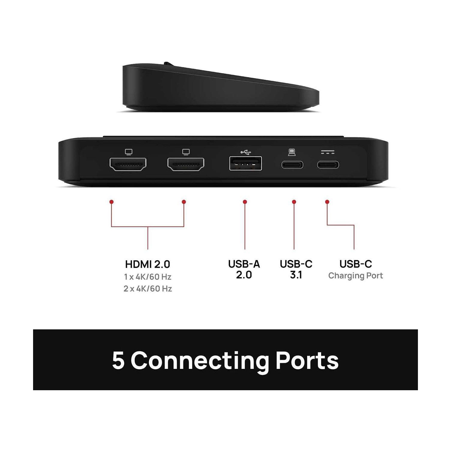 Brydge Stone Lite USB-C Windows Docking Station, 5 Ports