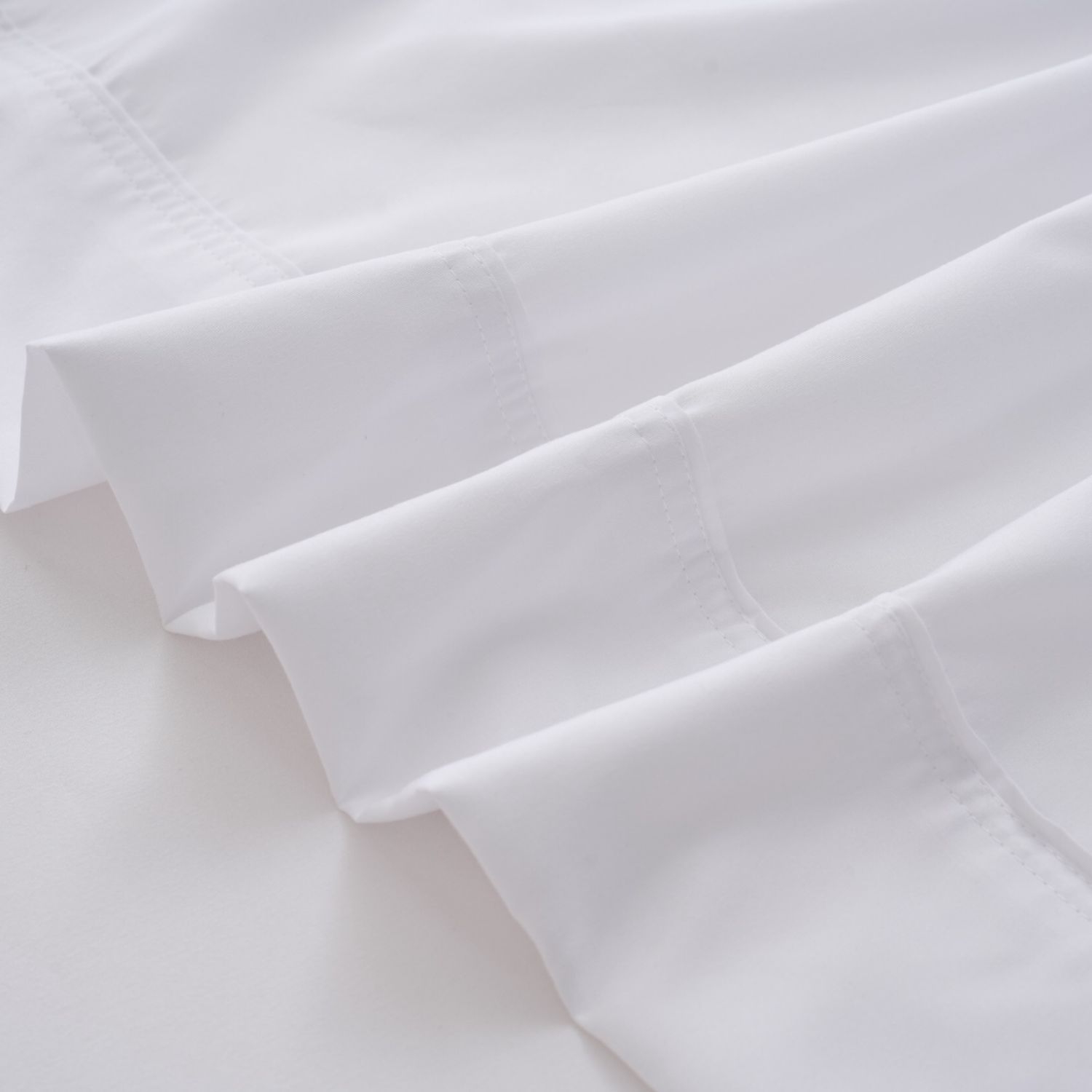 Ocean Fine Bedding Sheet Set; King, 300 TC, Soft, Breathable and Eco-Conscious, White