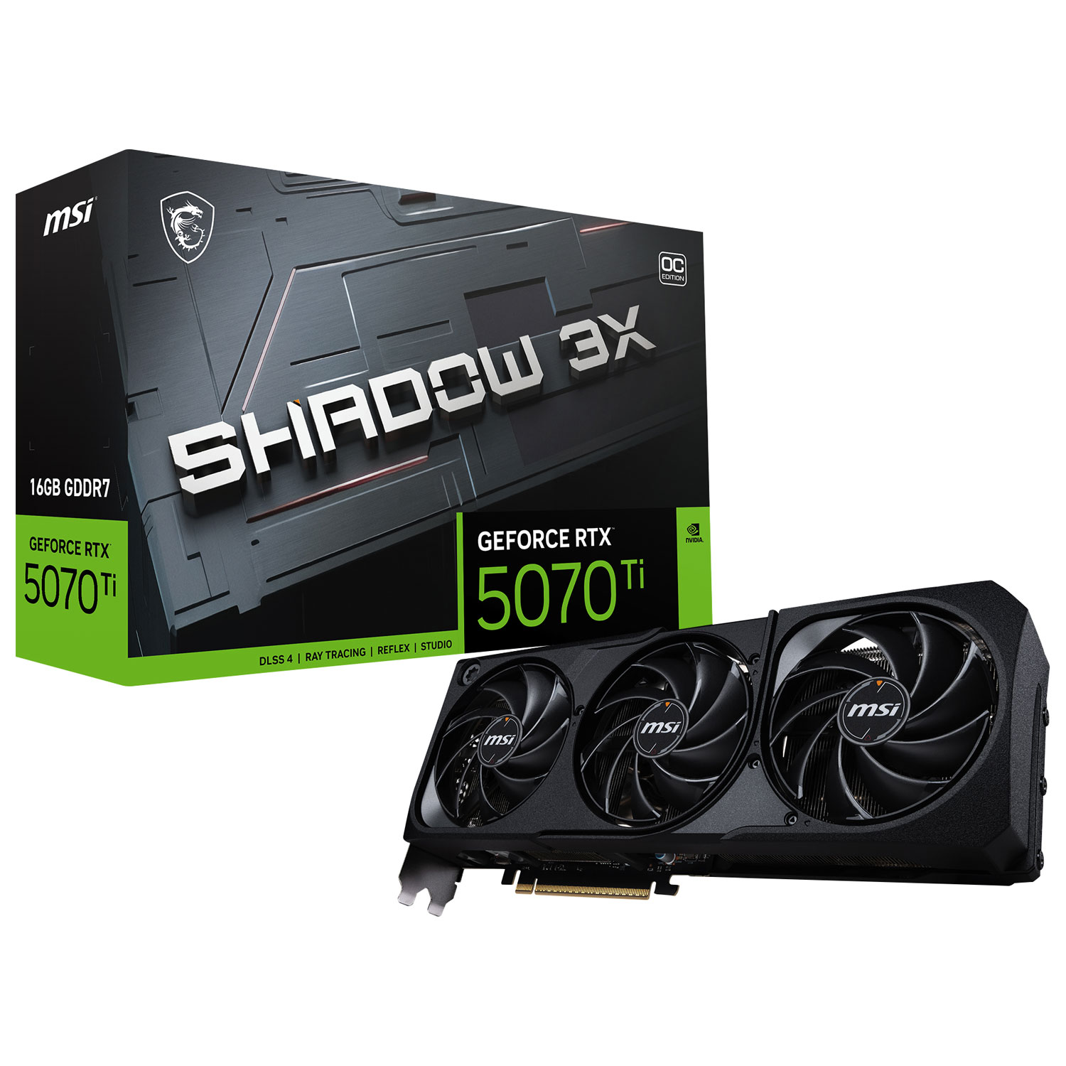 MSI GeForce RTX 5070 Ti Shadow 3x OC 16GB GDDR7 Video Card