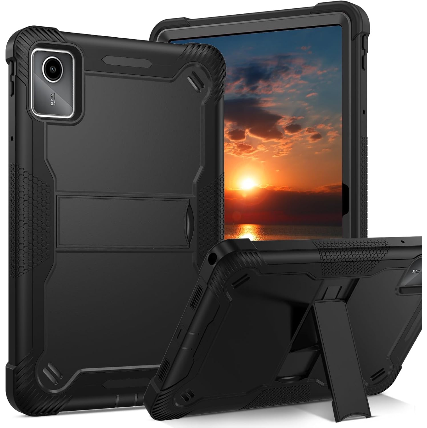 YINLAI Case for Lenovo Tab M11 Case with Kickstand 3 in 1 Hybrid PC Rubber Heavy Duty Shockproof Full Body Protection Tablet