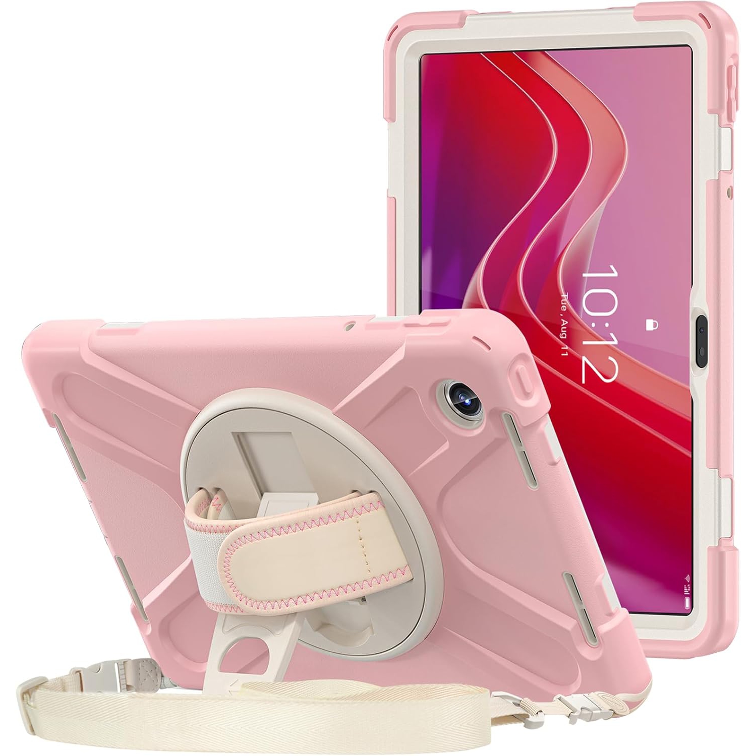Procase Protective Case for Lenovo Tab M11 11 Inch 2024, Rugged Heavy Duty Shockproof Rotating Kids Cover with 360°