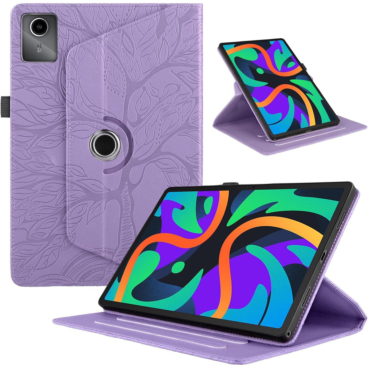 TIPOYOROO Rotating Case for Lenovo Tab M11 (TB330FU) / Xiaoxin Pad 11 Inch 2024 PU Leather 360° Degree Rotation