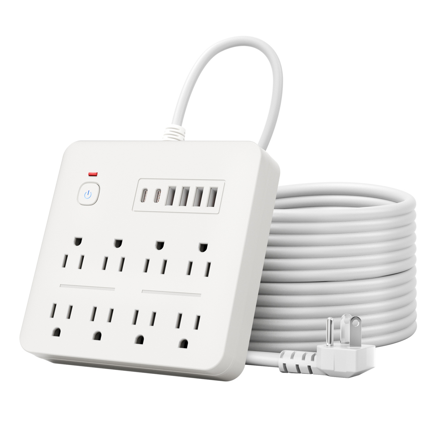 multifunctional socket for home office wiring board USB multi-hole socket - white 1.8M