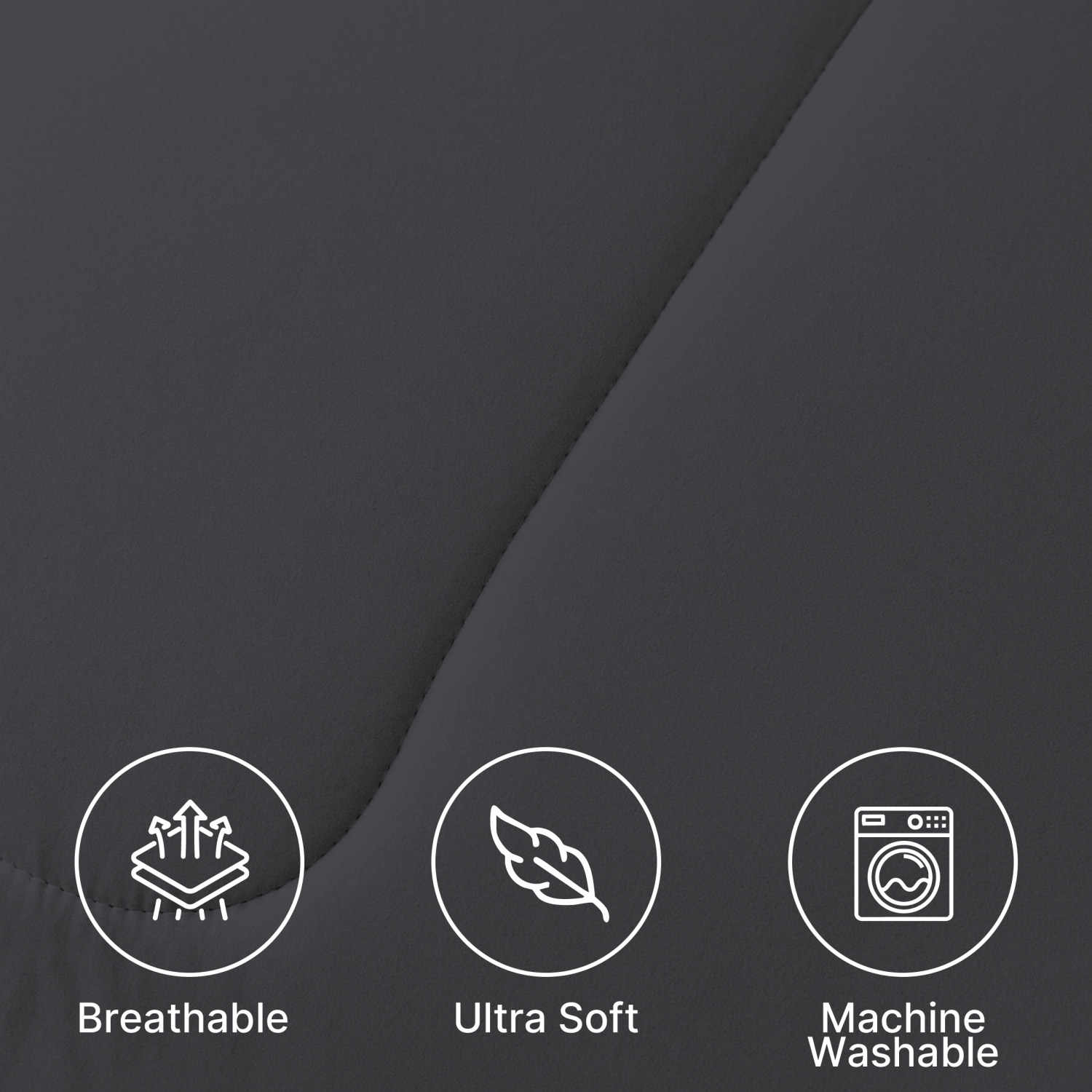 Beddora 5-Piece Bed in a Bag – Includes Comforter, 2 Shams, Decorative Cushion & Square Cushion – Ultra-Soft, All-Season Bedding – Queen – Forged Iron