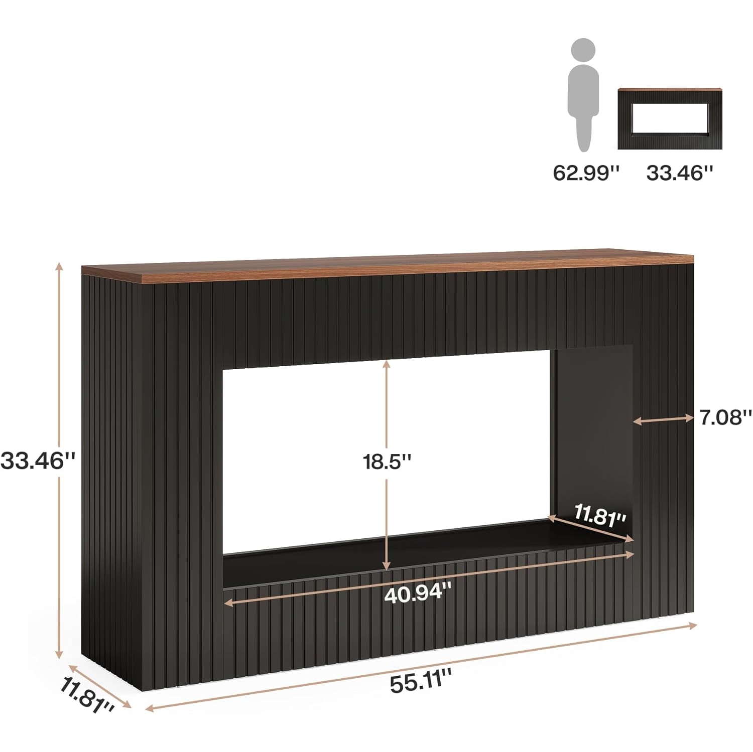 Tribesigns Modern Console Table, 55-Inch Wood Entryway Table with Storage, Narrow Long Sofa Table