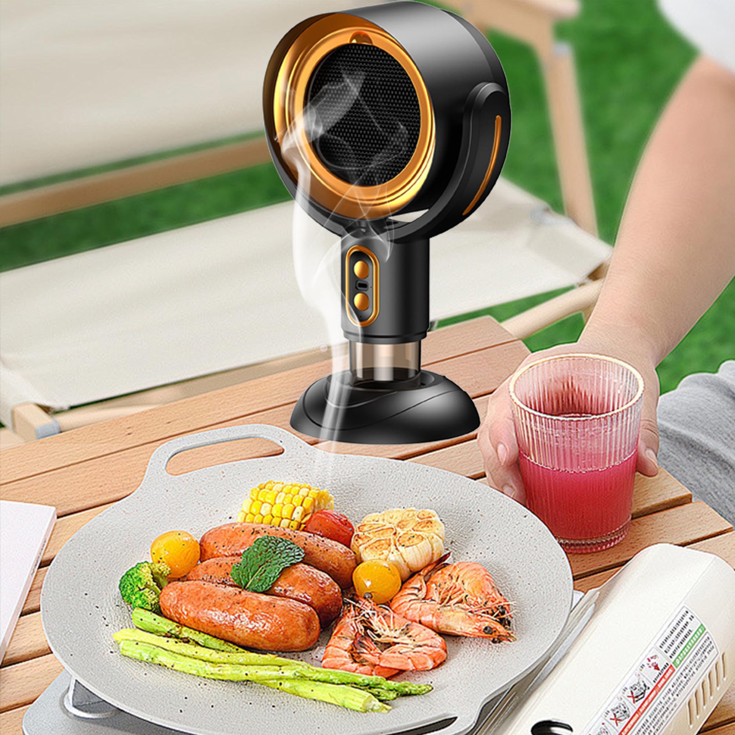 Smoke Fan for Smoking Indoors, Portable Detachable Range Hood, Smoke Purifier for Indoor Barbecue