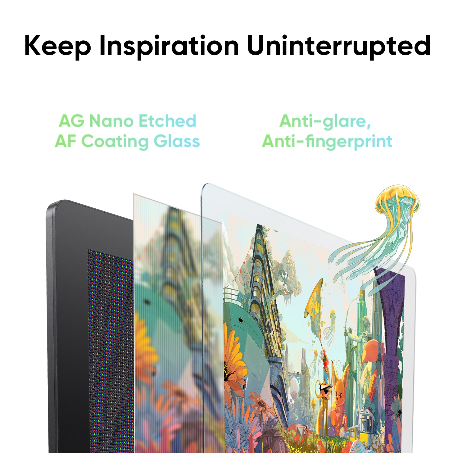 XPPen 23.8'' 4K Ultra HD Drawing Tablet with Large Screen with 16384 Pen Pressure Stylus Wireless Keydial