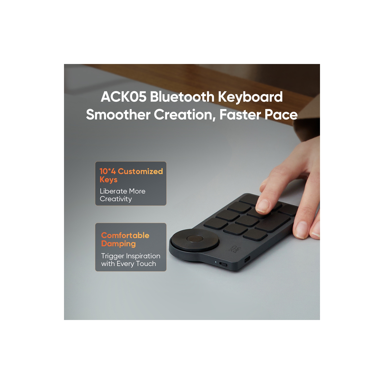 XPPen 21.5'' 2.5K QHD Drawing Pen Tablet with Screen 16384 Pen Pressure Stylus with ACK05 Wireless Keyboard