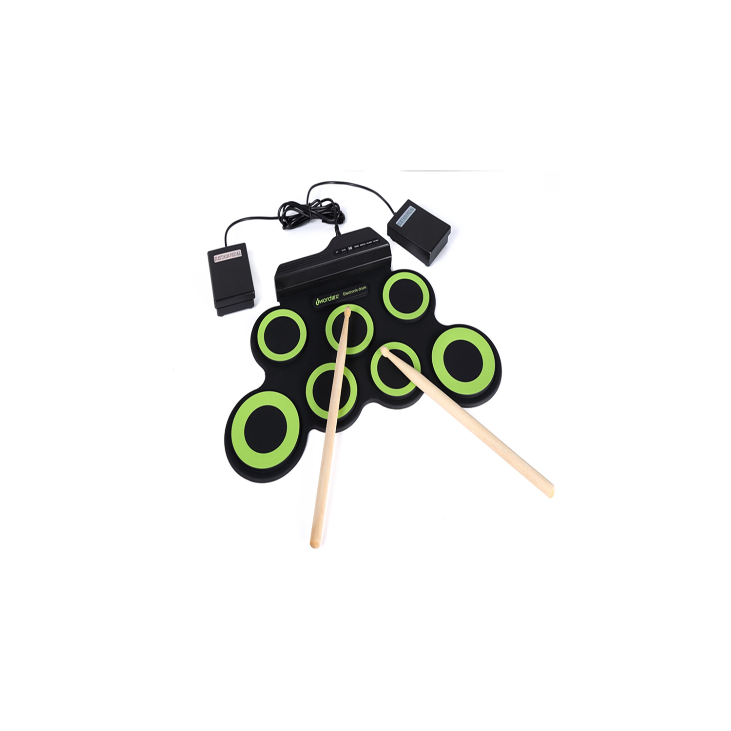 Batterie pliante à rouleau manuel Hot Product, batterie de jeu portative de bureau, instrument de percussion professionnel USB pour adultes pour