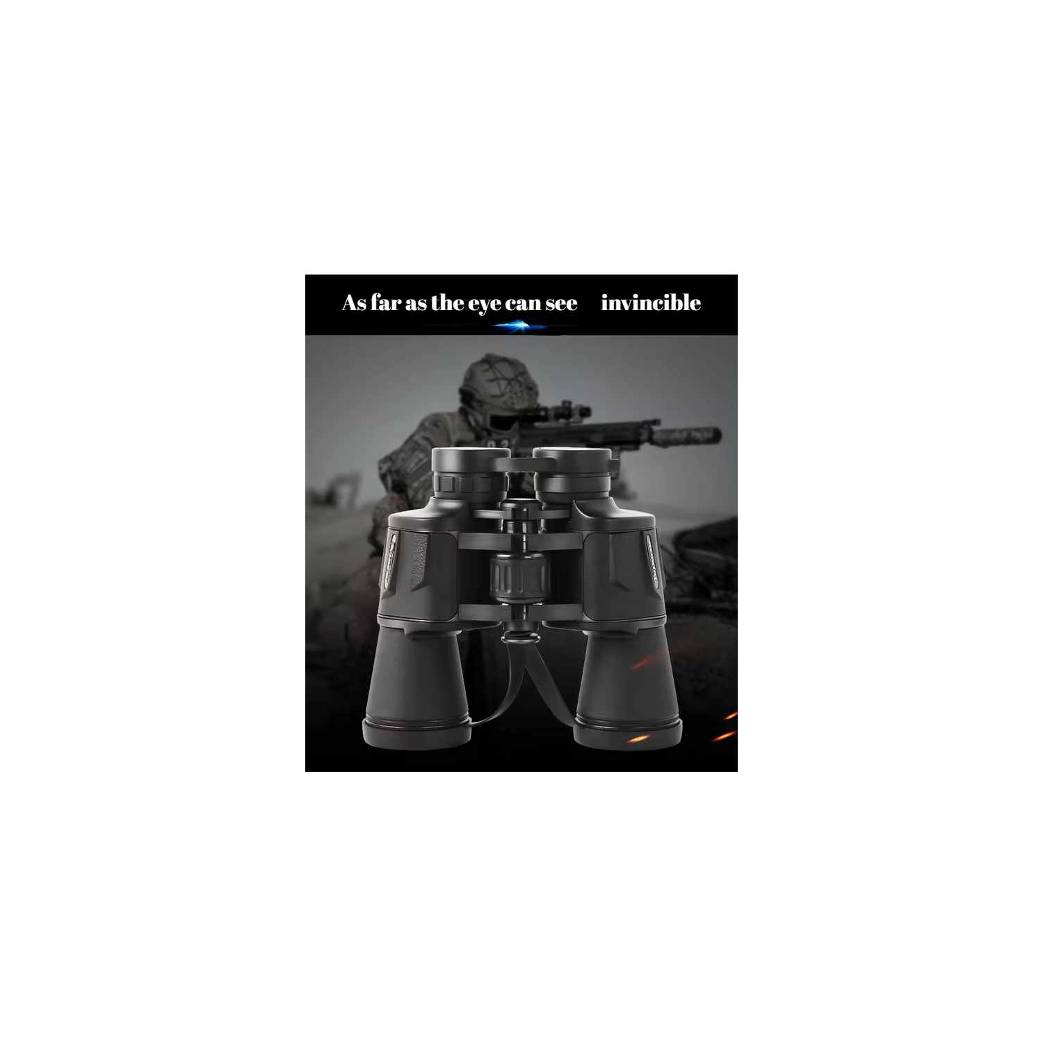 Binoculars 20x50 High Power HD Low Light Night Vision Large Eyepiece Outdoor Mobile Telescope Powerful Telescope Waterproof Hunting Camping