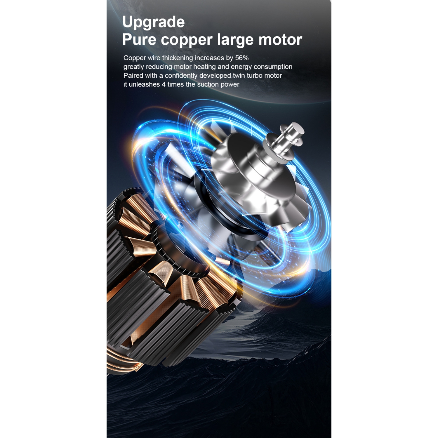 Mini aspirateur 6000Pa à double usage pour l'auto et la maison, aspirateur portatif sans fil pour l'auto - batterie au lithium [sans balai] puissante