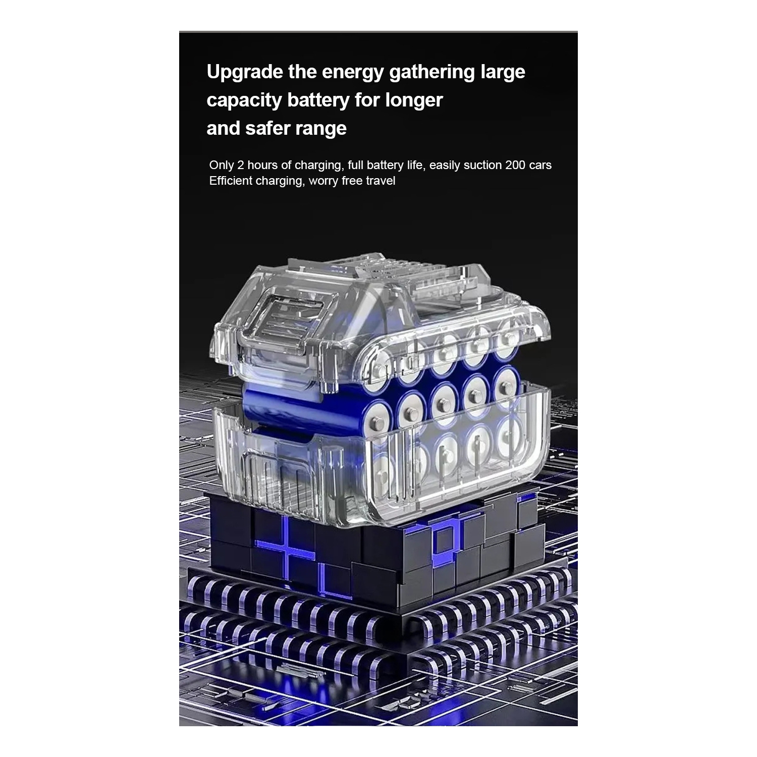 Mini aspirateur 6000Pa à double usage pour l'auto et la maison, aspirateur portatif sans fil pour l'auto - batterie au lithium [sans balai] puissante