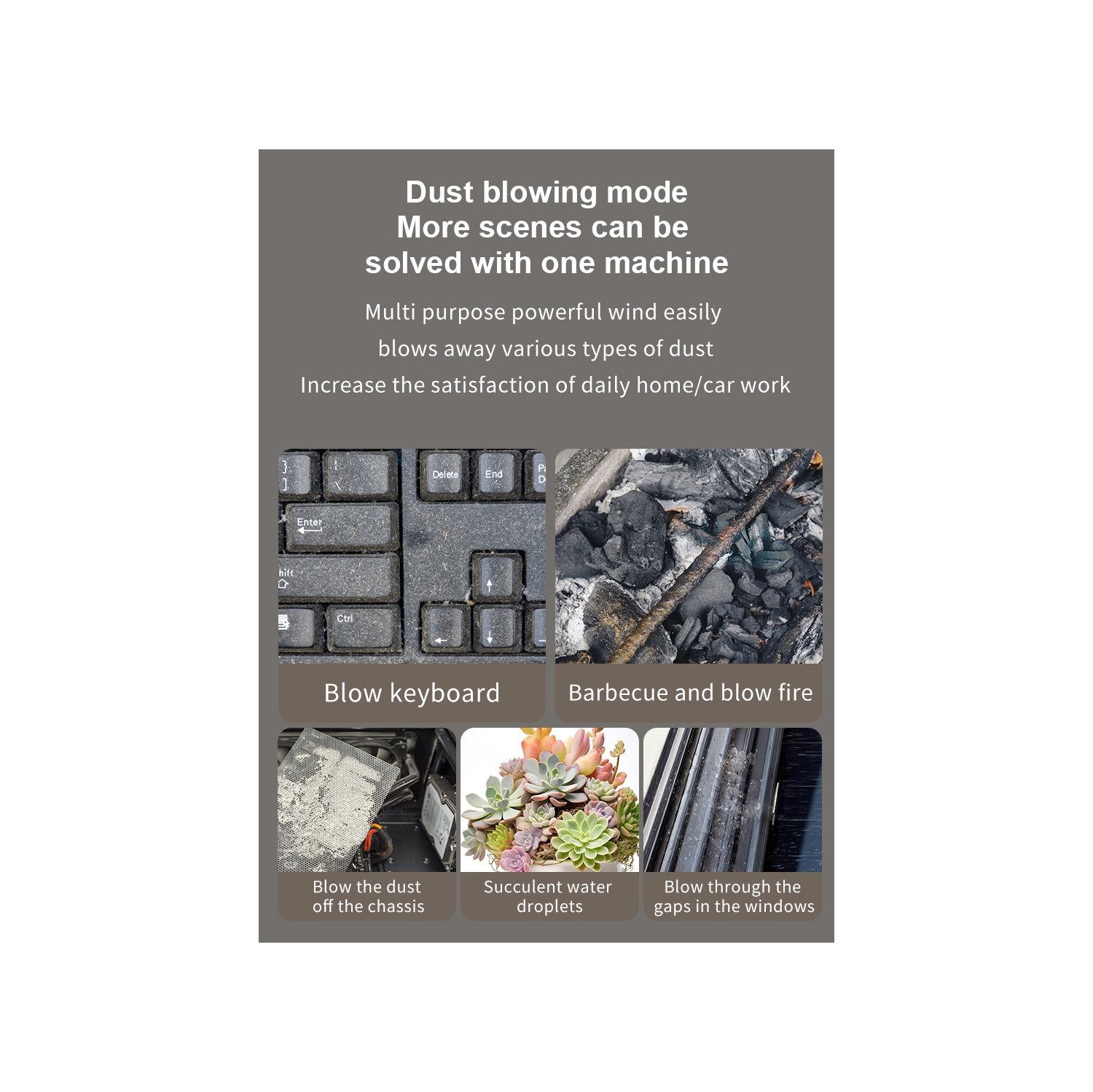 Mini aspirateur 6000Pa à double usage pour l'auto et la maison, aspirateur portatif sans fil pour l'auto - batterie au lithium [sans balai] puissante