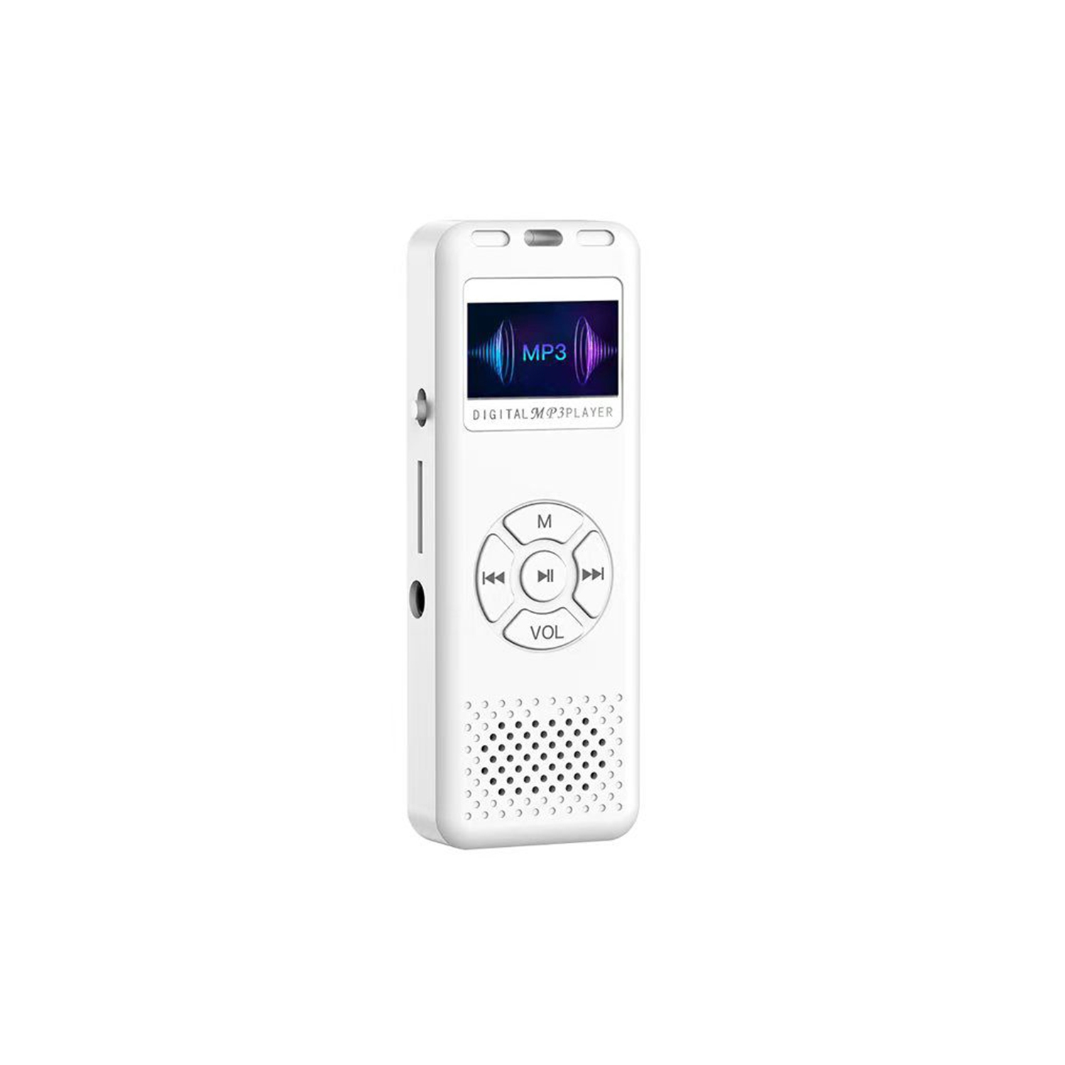 Lecteur MP3/MP4 avec écran, enregistreur Bluetooth, lecteur de musique FM, lecture de romans, mini radio haute fidélité qualité - blanc 4&nbsp;Go