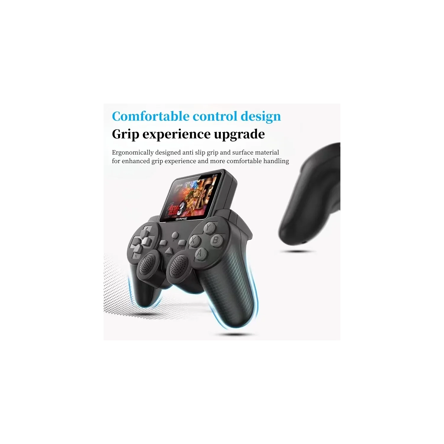 Console de jeu portative S10, jeux de rôle rétro FC d'aventure 520, jeu de télé jouet pour enfants, manette de jeu sans fil - noir double